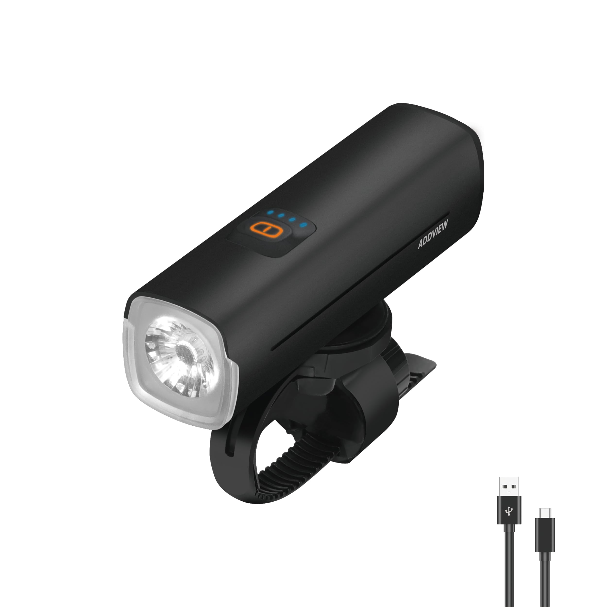Dorado Prime Bike Smart Front Light 1500LM High Bright LED USB-C Rechargeable Aluminum Body IP Waterproof 5000mAh 2-14 Hours Long Endurance