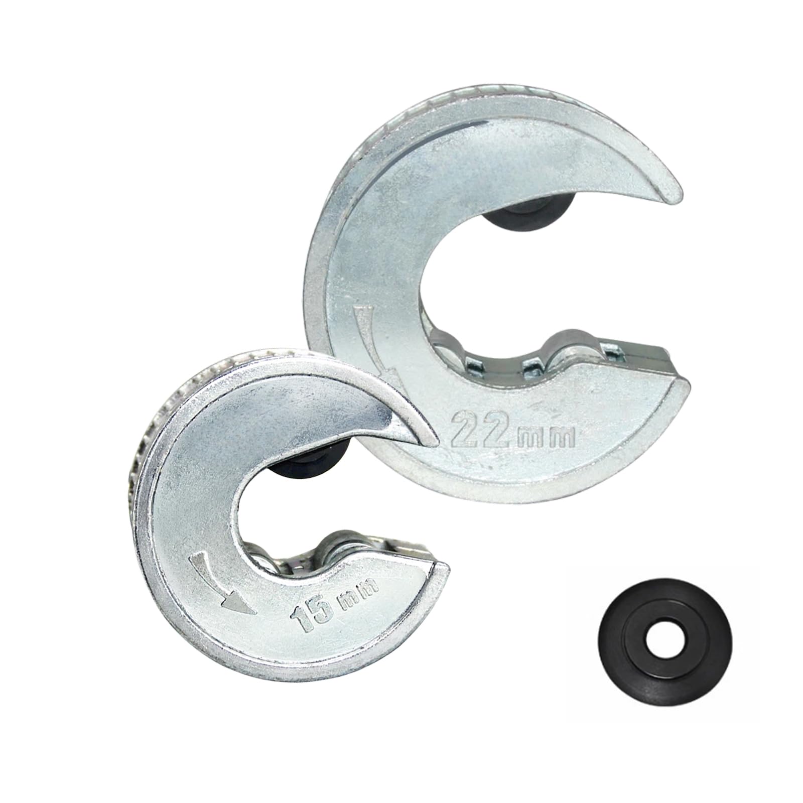 Pipe Cutter Set 15mm & 22mm, Copper Pipe Slice Tube Cutter with Zinc Alloy Body, Compact Plumbing Tool for Heating & Water Pipe Cutting