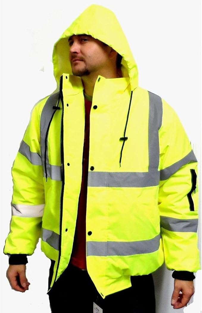 XLarge Safety Reflective Jacket Bright Neon Yellow