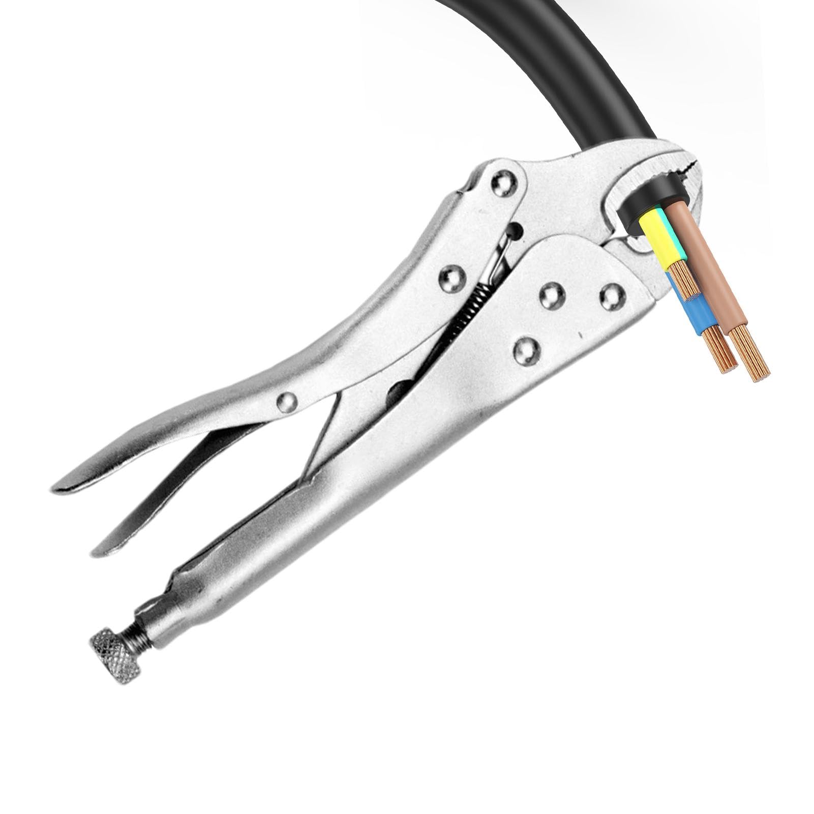 Pinza Autobloccante 5 Pollici - Ganasce Curve, Regolabile, Per Serrare E Fissare Piccole Parti