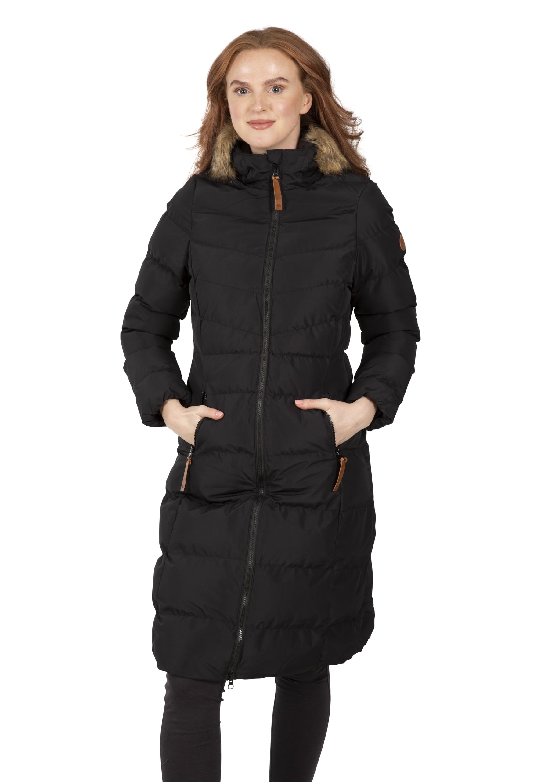 Trespass Women's Black Ii Audrey Ii Padded Longer Length Jacket Coat – Black - L - 14 (Fajkcatr0008-001)