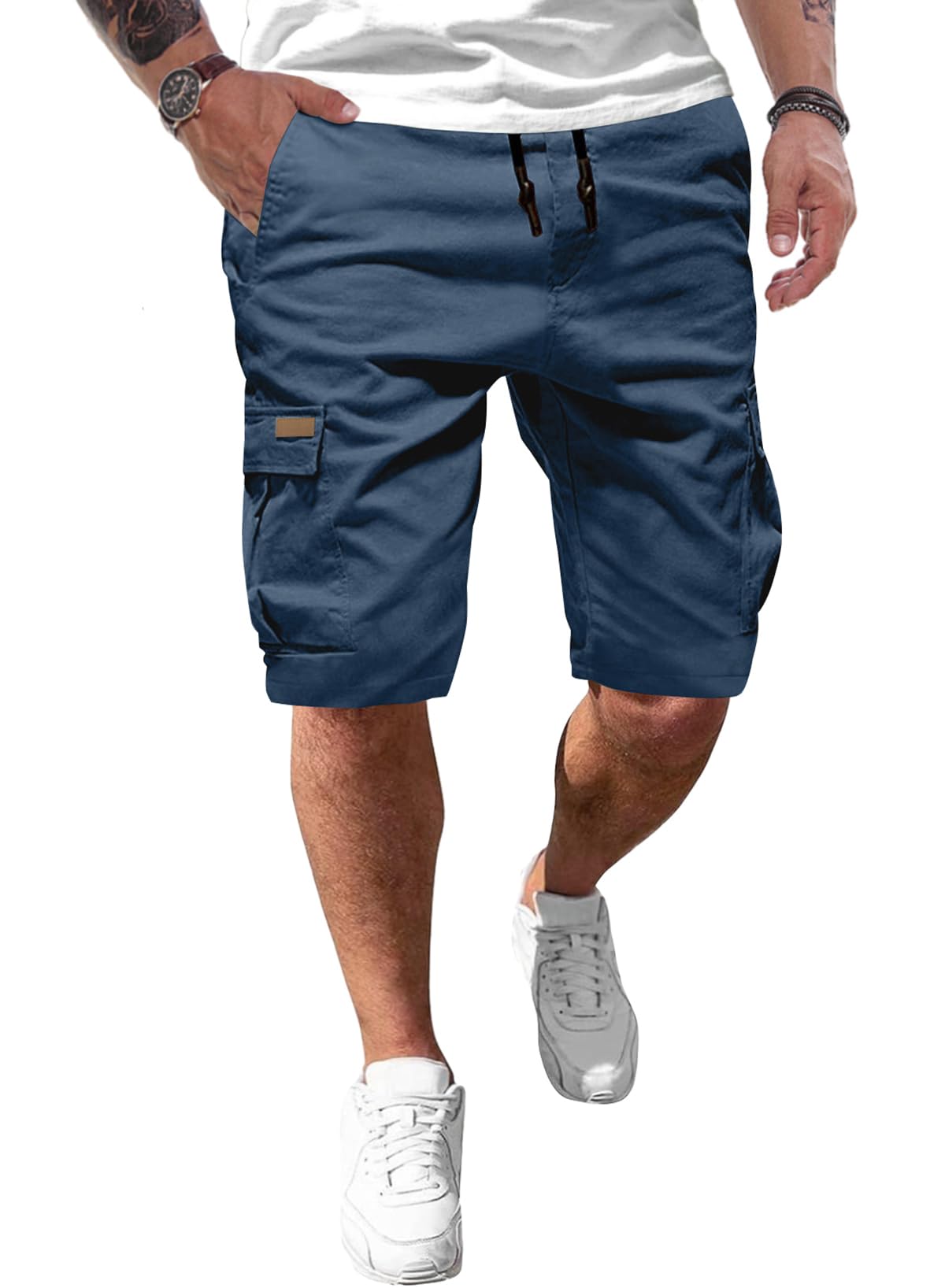 JMIERR Pantaloncini Uomo Sportivi Estivi Cotone Casual con Tasche