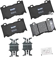 Vista 334 de Pastillas de Freno Delanteras Cerámicas Bendix Priority1 CFC430A para Modelos Selectos INFINITI G35, I30, Nissan 350Z, Altima, Juke, Maxima, Sentra