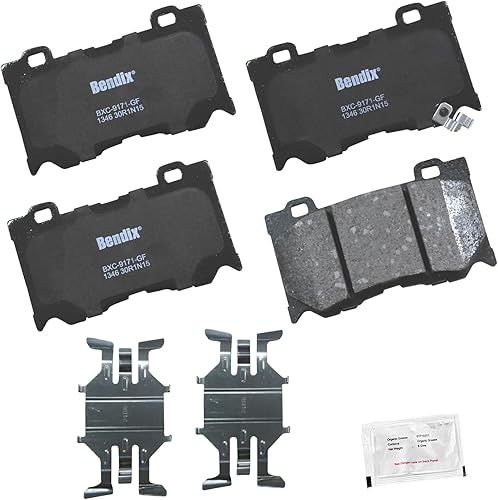 Vista 346 de Bendix Priority1 CFC1035 Pastillas de freno delanteras de cerámica para modelos seleccionados Chevrolet Aveo, Aveo5, Optra, Spark, Spark EV, Pontiac