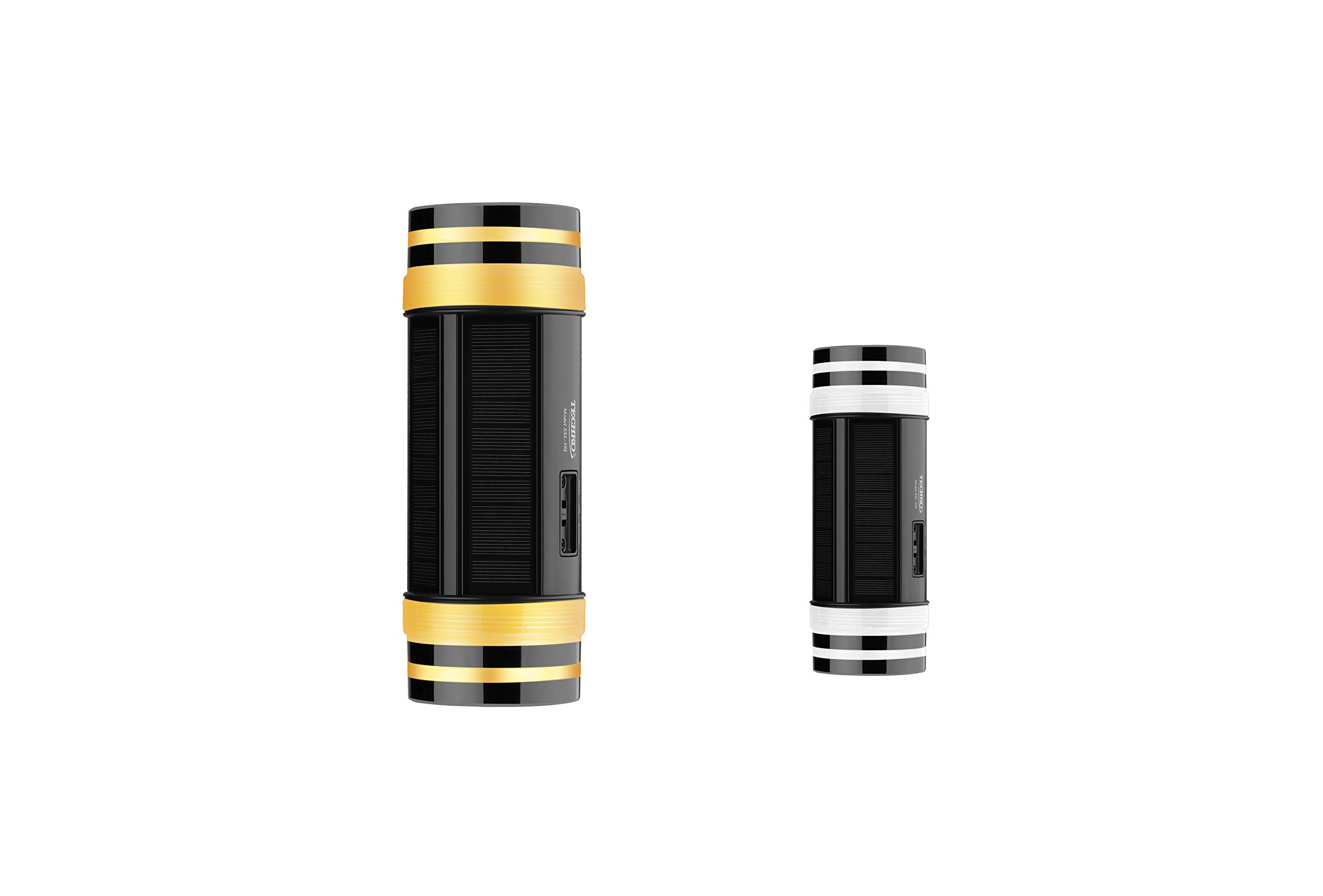 TECHKOSSL-302 Solar Wall Dual Direction Amber or White Light, Black