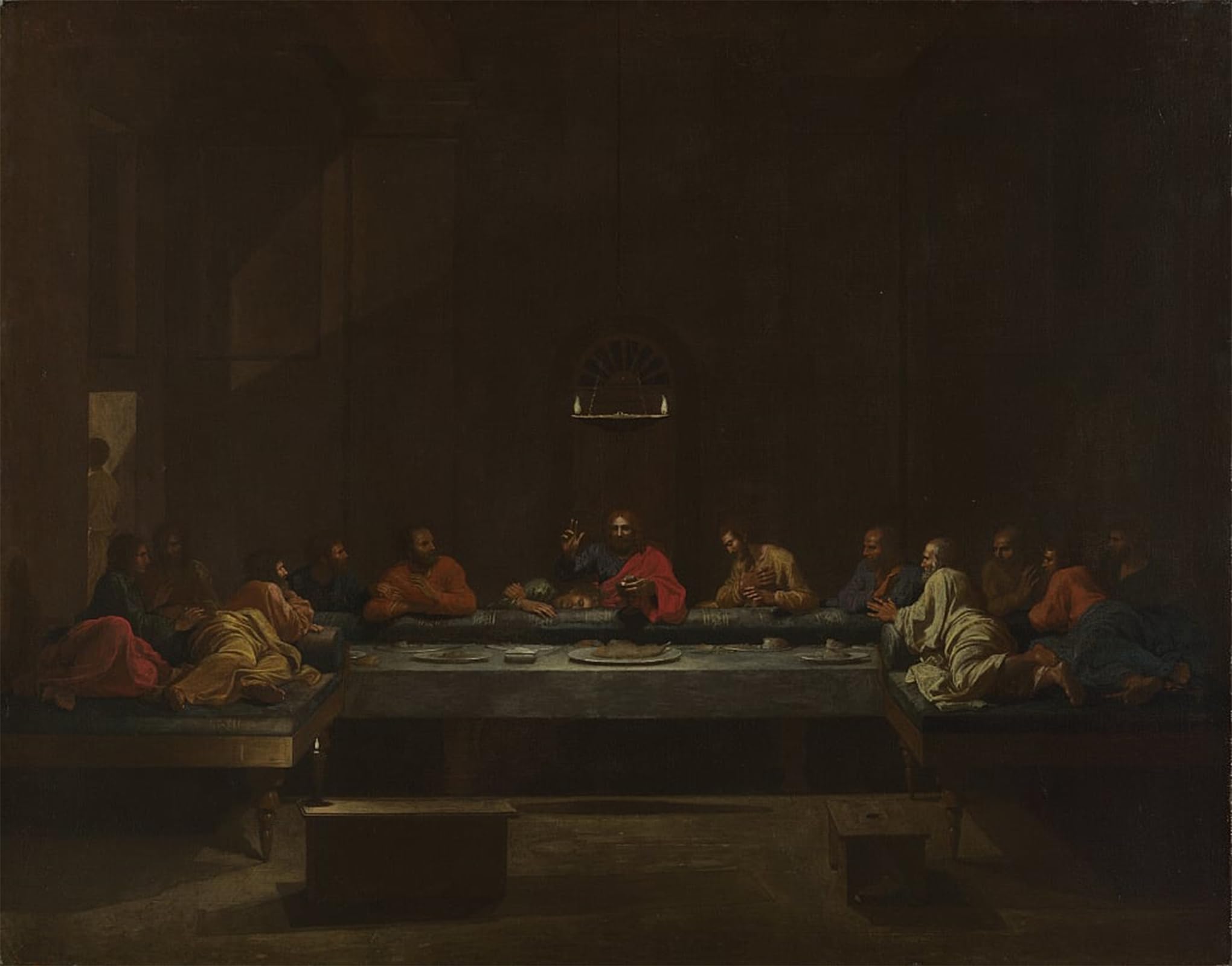 POSTERIIk Famous Animal Posters Vintage Picture Seven Sacraments: Eucharist by Nicolas Poussin Modern Wall Decor for Home Decor 60x90cm