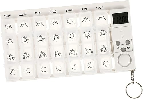 Anneome Caja de 7 pastillas mini reloj despertador de viaje Mini reloj despertador caja de bloqueo para contenedores de medicamentos Caja de disponible en Yaxa Colombia