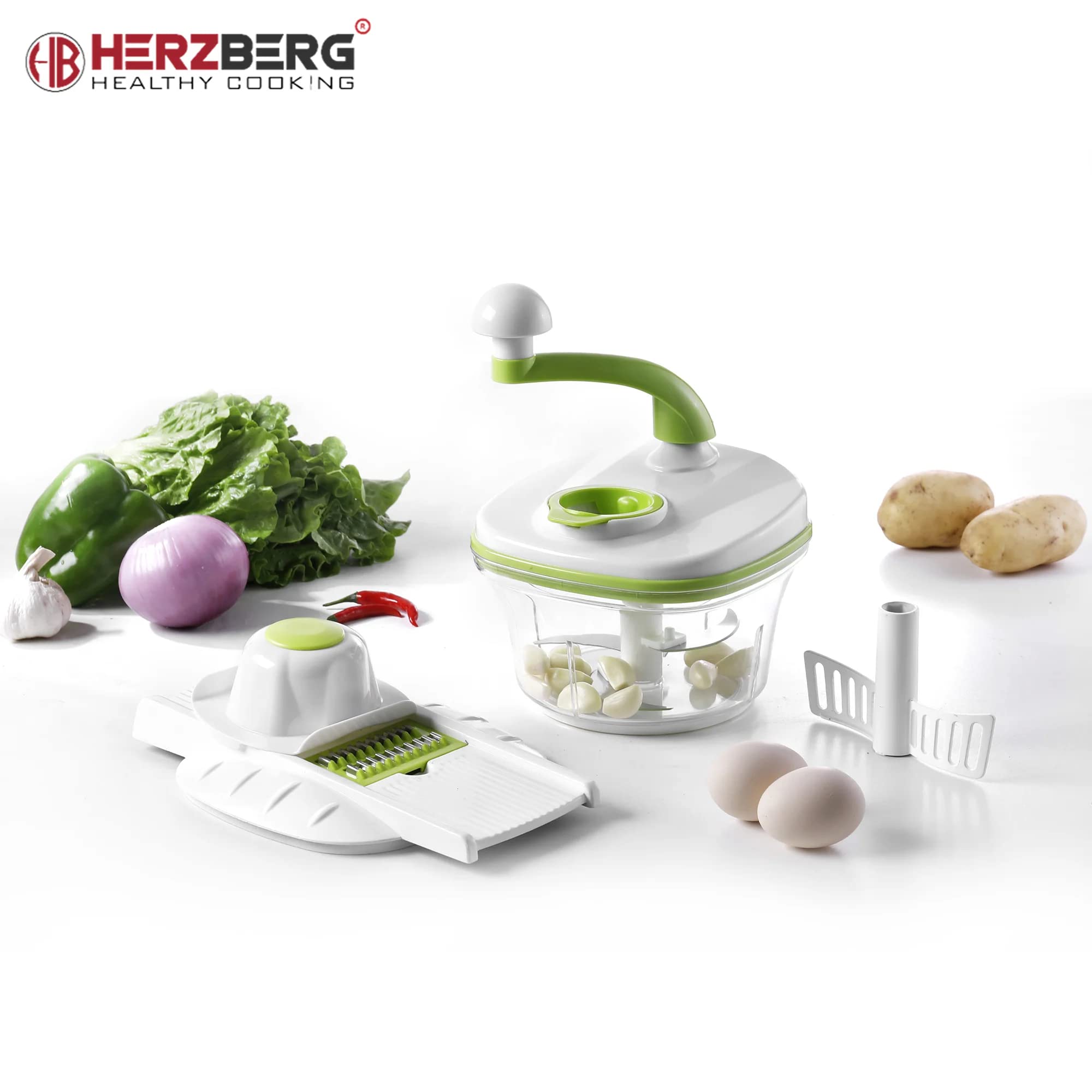 Herzberg HG8031 HG8031-6 chopper, interchangeable blades, high Herzberg HG8031 HG8031-6 chopper, interchangeable blades, high