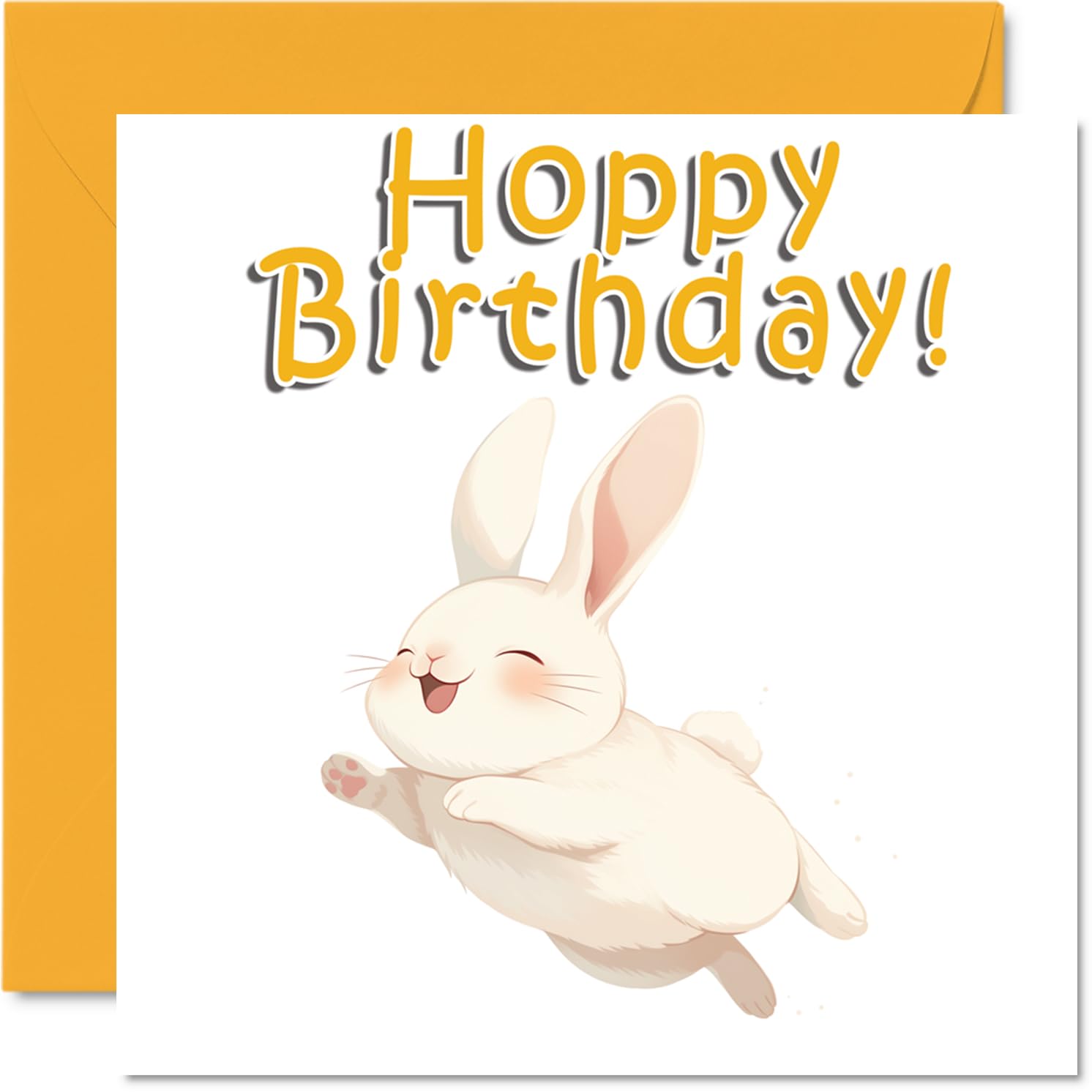 Rabbit Birthday Cards - Animal Puns - Happy Birthday Card for Son Daughter Brother Sister Grandson Granddaughter Niece Nephew Cousin, 145mm Bday Greeting Cards