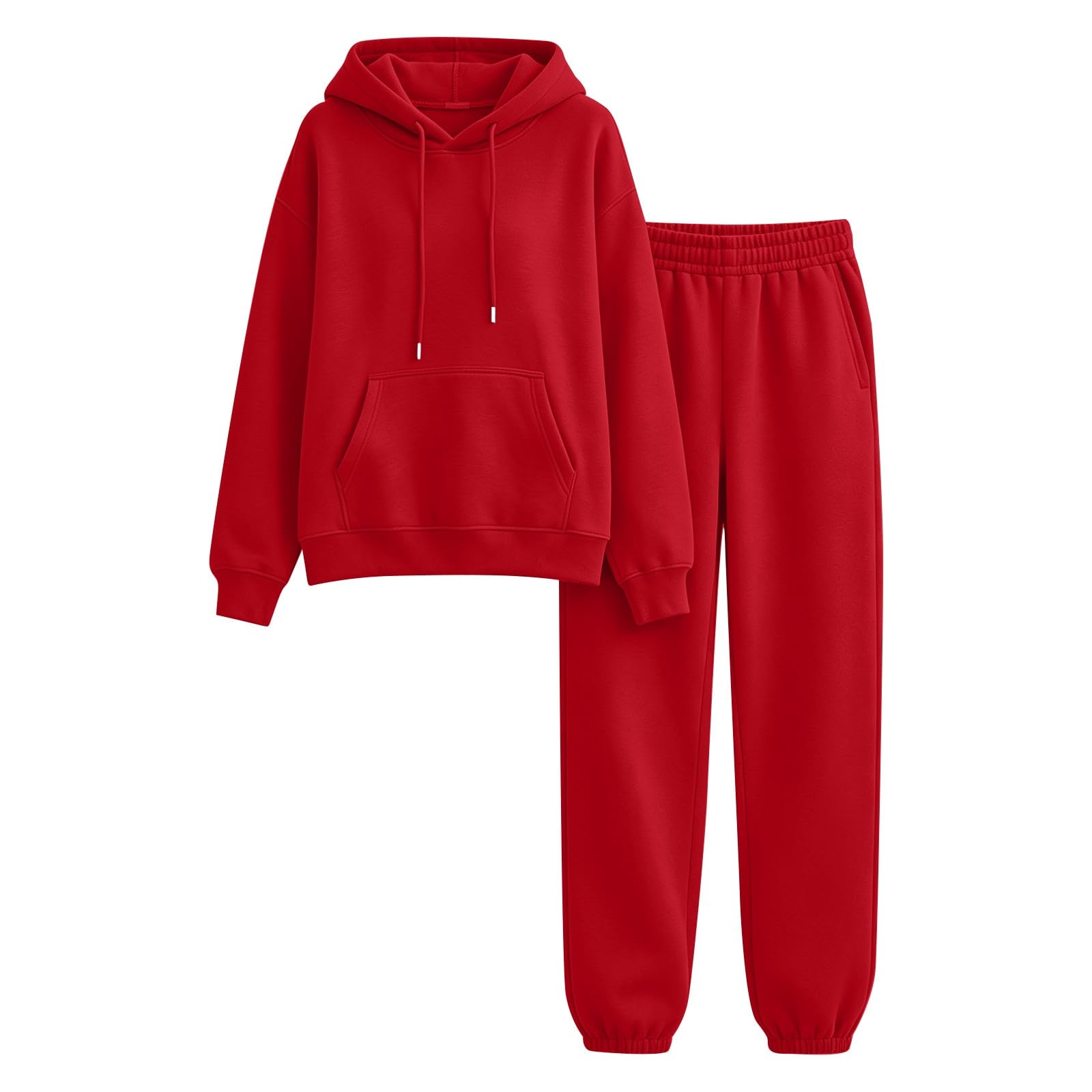 Tute Donna Eleganti Completo Da Casa Felpa Con Cappuccio E Pantaloni Jogging Tuta Sportiva Casual Leggera 2 Pezzi Palestra Taglie Forti Curvy Set Ginnastica Comode Caldo Abbigliamento Elegante