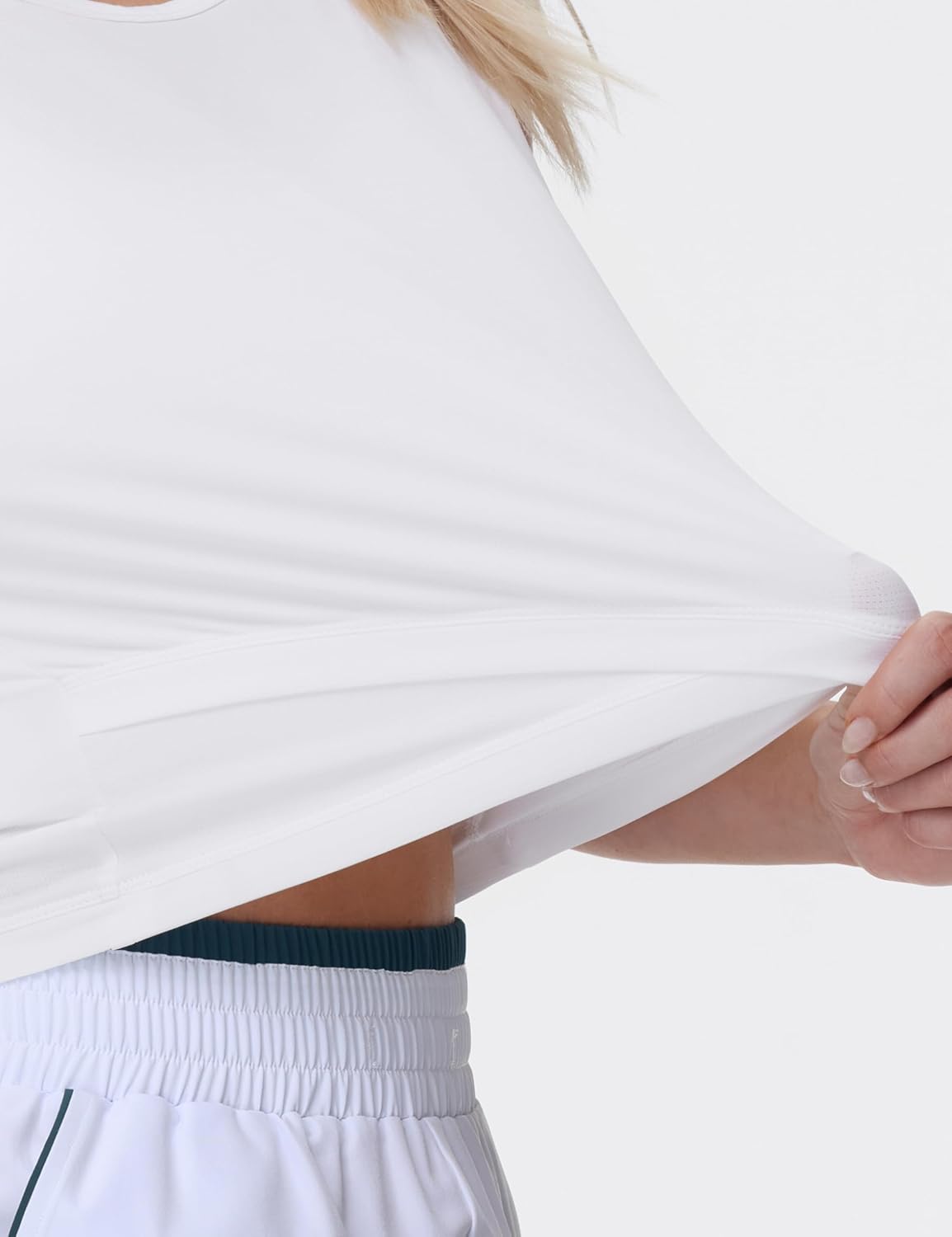 THE GYM PEOPLE Women's Workout Crop Tank Tops Sleeveless Cross Hem Loose Fit Athletic Yoga Shirts - Image 4