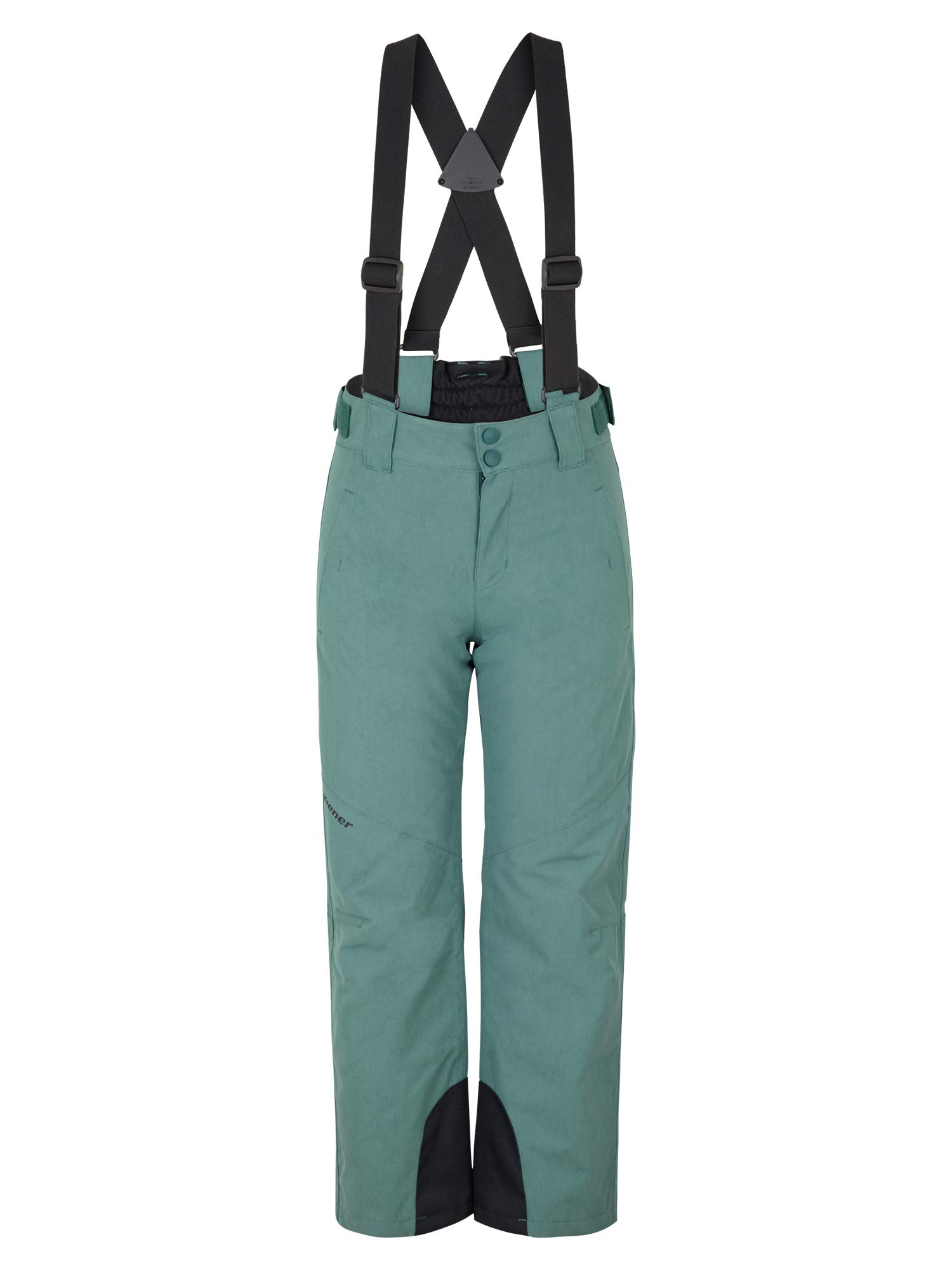 Ziener Arisu Children's Ski Trousers Waterproof Windproof Warm, Children's, Children's ski trousers, winter trousers, waterproof, windproof, warm, 207914, Spruce green washed., 104 (EU)