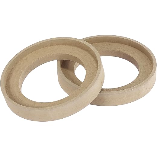 X AUTOHAUX Pair 4 Inch Car Beige Speaker Spacer Ring Adaptor