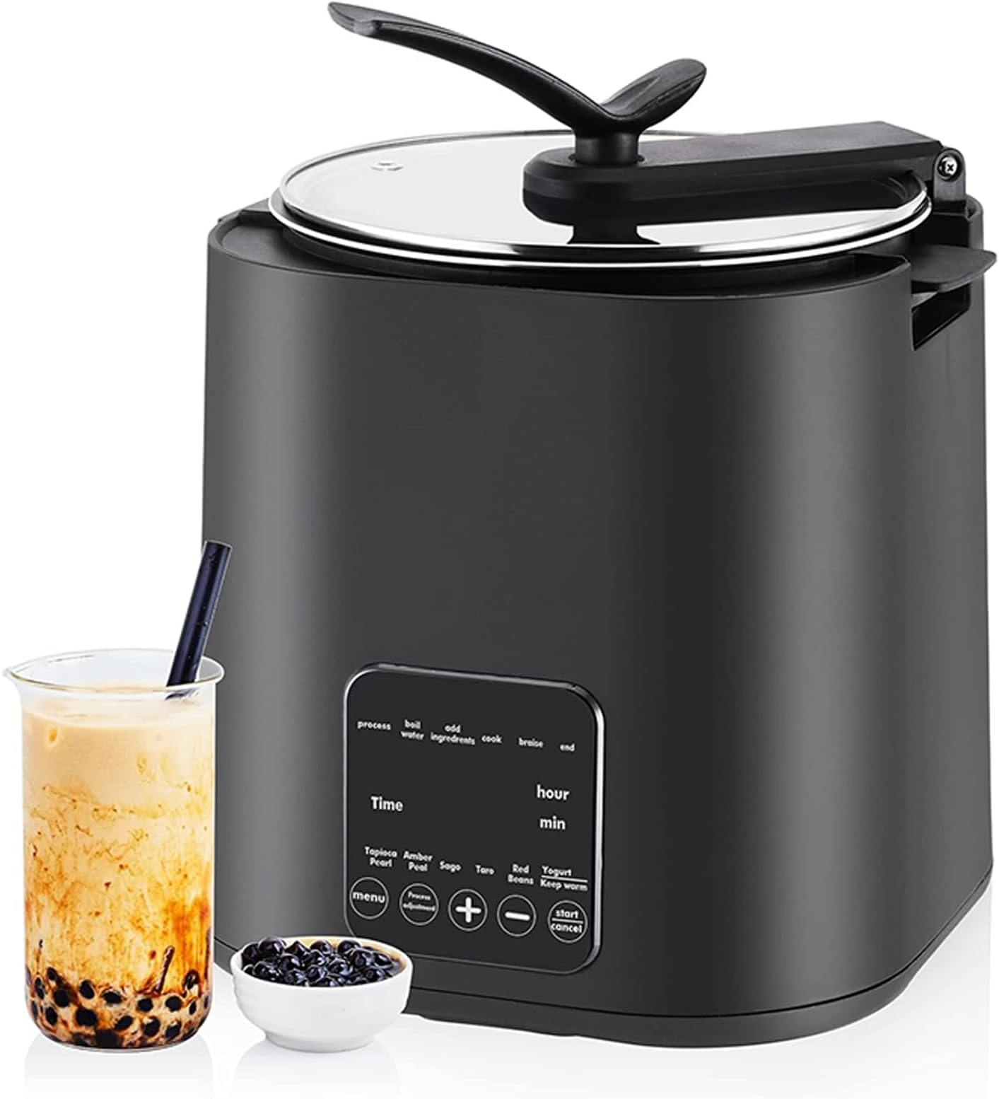 DRUXTO Commercial Tapioca Boba Pearl Maker, 9L Automatic 5-layer non-stick liner Pearl Maker with touch screen panel Energy saving even heating Boba Bubble Tea Cooker for Boba Tea Sago Pearl Milk Tea