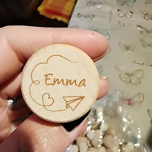 Miniatura 5 de Tapón de vino de madera personalizado, decoración de boda, tapón de botella personalizado con diseño láser, nombre de regalo para invitados (100