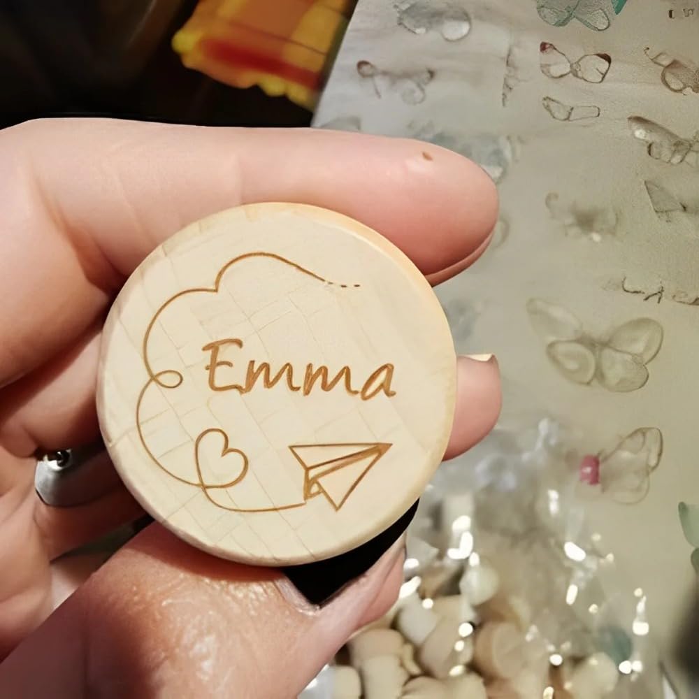 Tappo per vino in legno personalizzato, decorazione per matrimoni, tappo per bottiglia personalizzato, tappo in sughero con design laser, regalo per gli ospiti (40 pezzi)