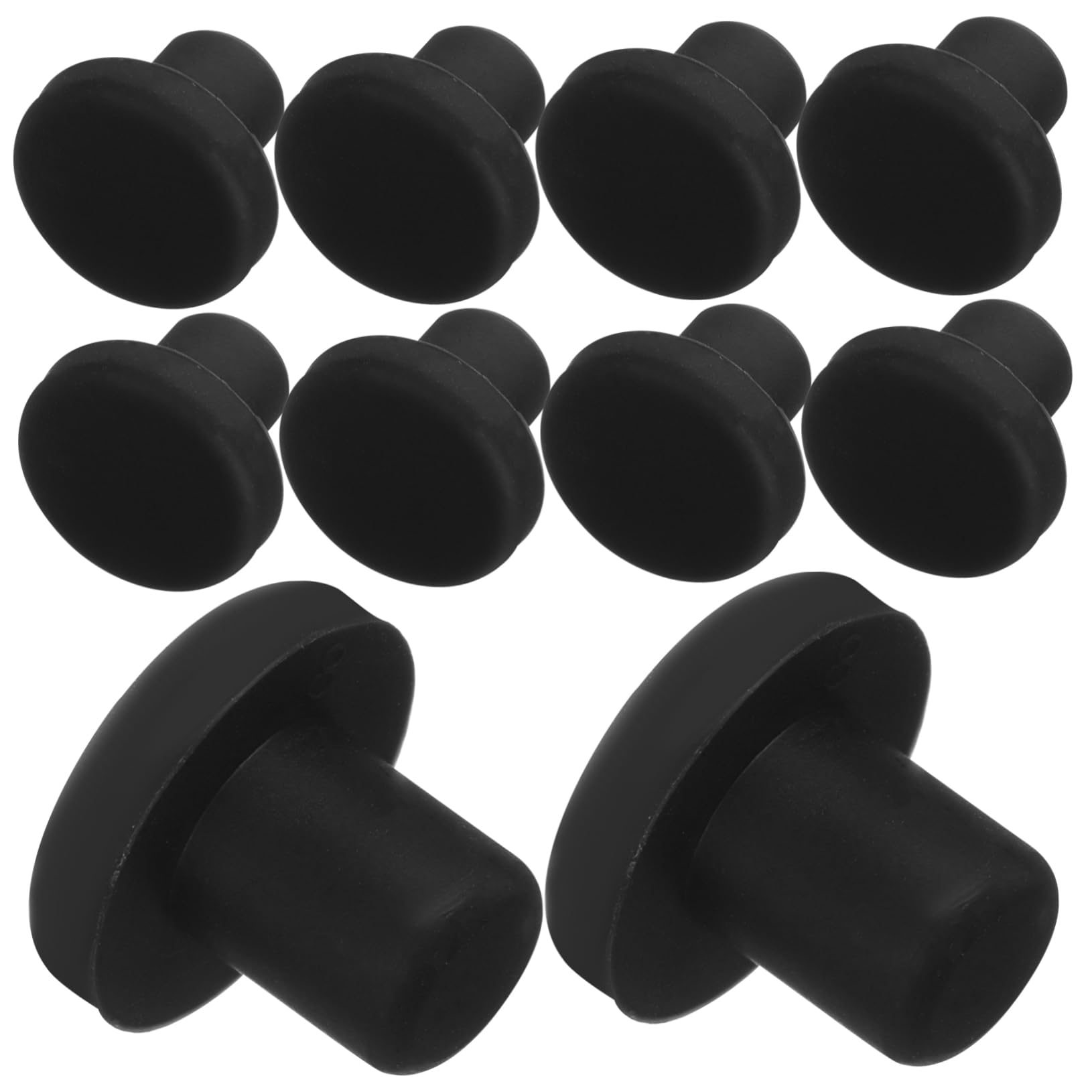 STOBAZA Waterproof White Silicone Stop Plug 10 Pack Sealing Plugs Round Hole Sealing Stopper Rubber for Hole and Leak Prevention
