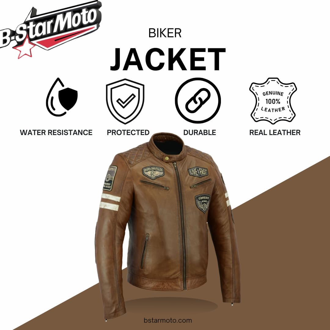 Bstar Kurtka Motocyklowa Męska Skórzana Kurtka Motocyklowa Kurtka Turystyczna Kurtka Odznaki Ochrona Wiatru Sprzęt Ochrona Ciała Lato Zima