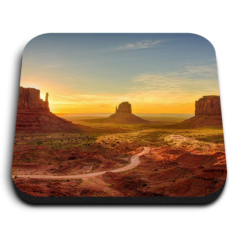 Destination Vinyl Ltd Multicolor 1 X Square Mdf Fridge Magnet - Monument Valley Arizona Utah Usa 16276