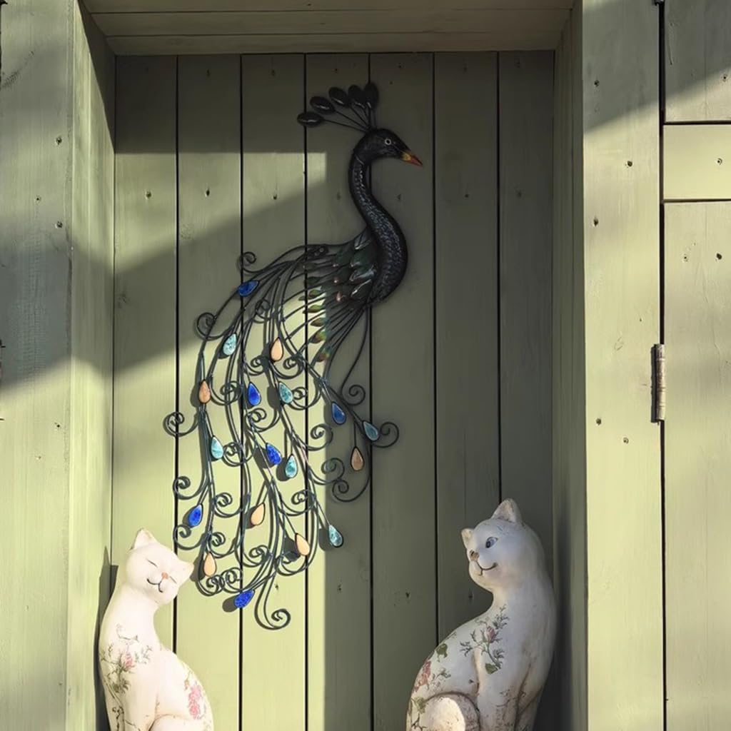 Iron Peacock Wall Decor Vintage Metal Wall Art Decor Wall