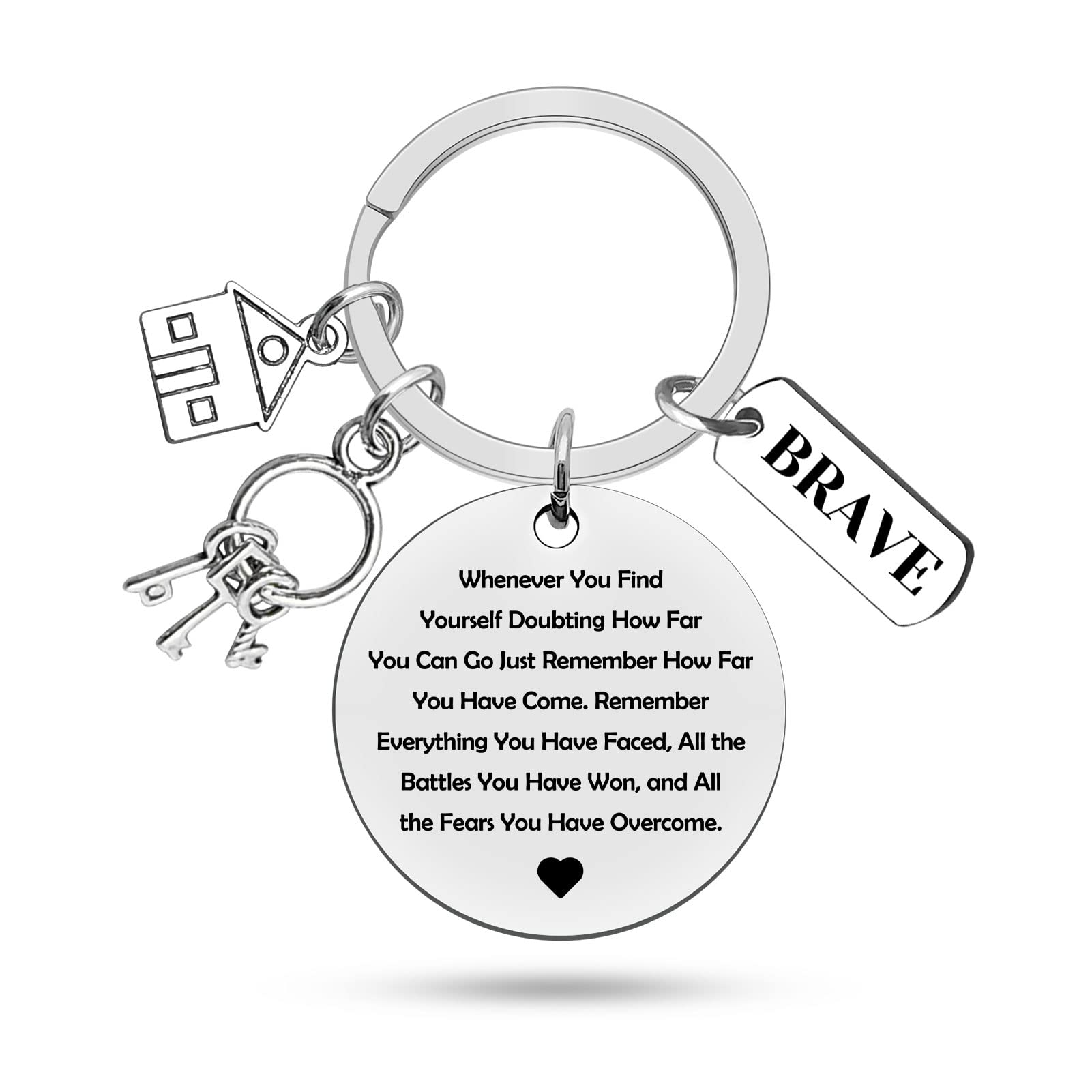 Heigebi Our First Home Keychains Housewarming Gift New Home Gift House Keyrings Housewarming Gift New Homeowner Gift for Women Men Her Him Coworker Moving in Jewelry Realtor Closing Gifts