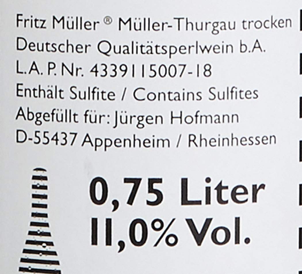 Fritz Müller Perlwein Müller-Thurgau trocken (6 x 0.75 l)