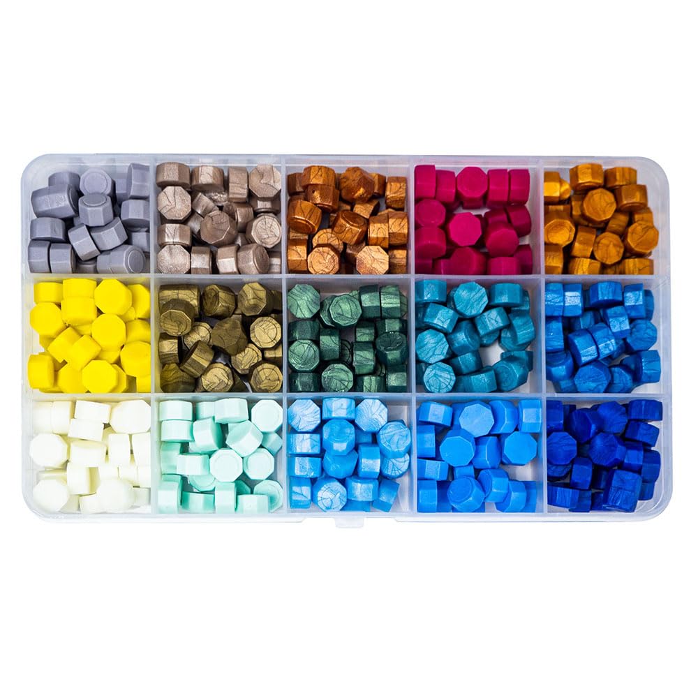 ANBOSE 15 Farben Wachs-Siegel-Perlen Set mit 390PCS Wachs-Si