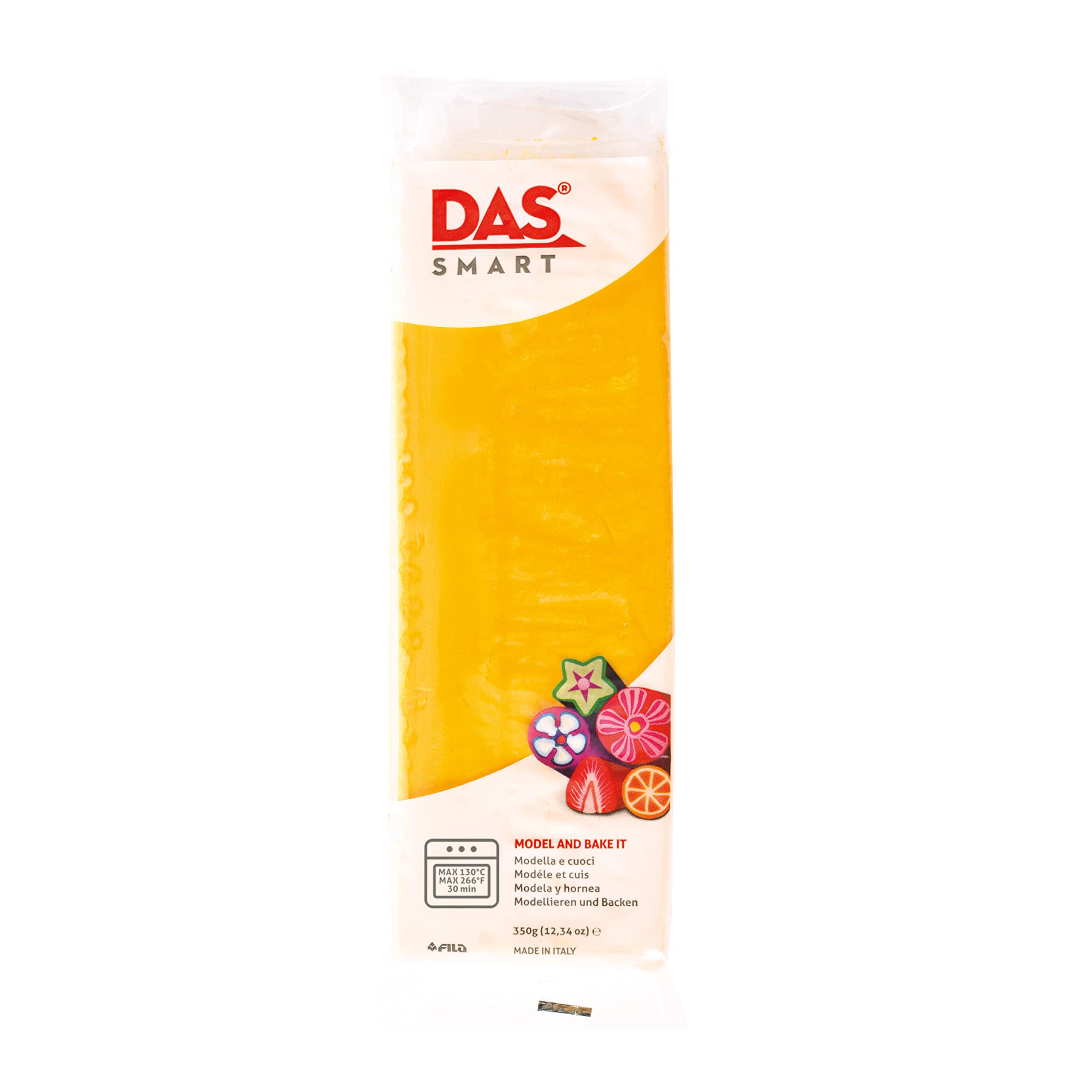 DAS Smart Oven Bake Modelling 350g Clay, Warm White, For Professionals and Hobbyists, WARM YELLOW