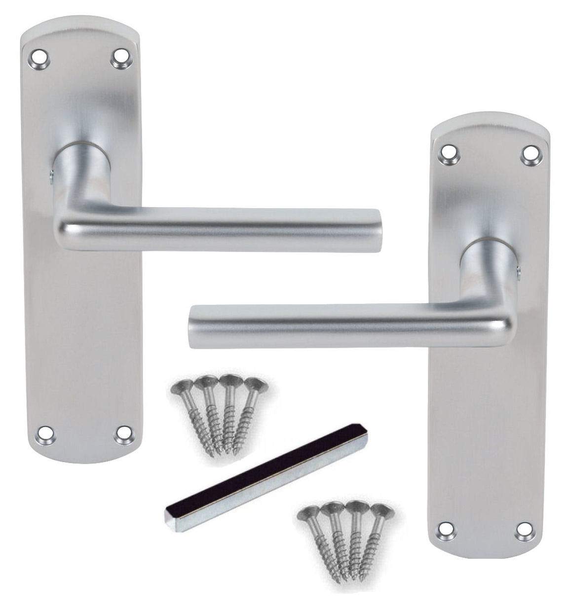 Serozzetta Satin Chrome Serozzetta Uno Lever On Latch Backplate (Szc012Sc) from B&Q