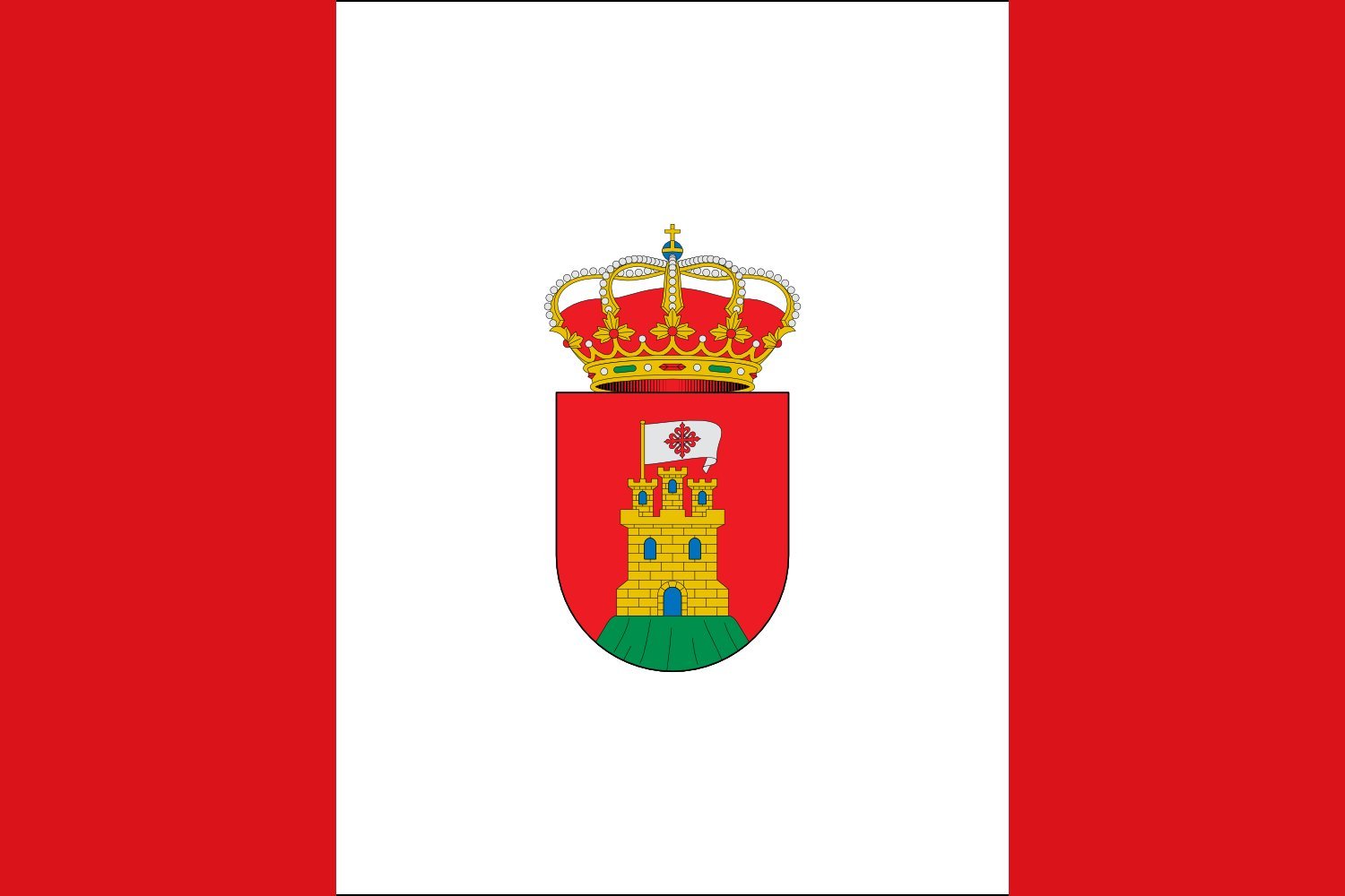 Drapeau Alcolea de Calatrava Ciudad Real grand pavillon extérieur mât