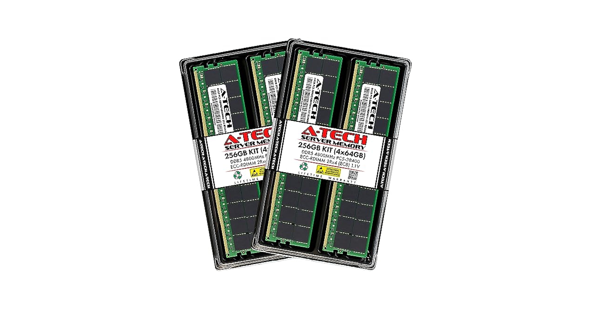 A-Tech 256GB Kit (4x64GB) DDR5 4800MHz PC5-38400 ECC RDIMM