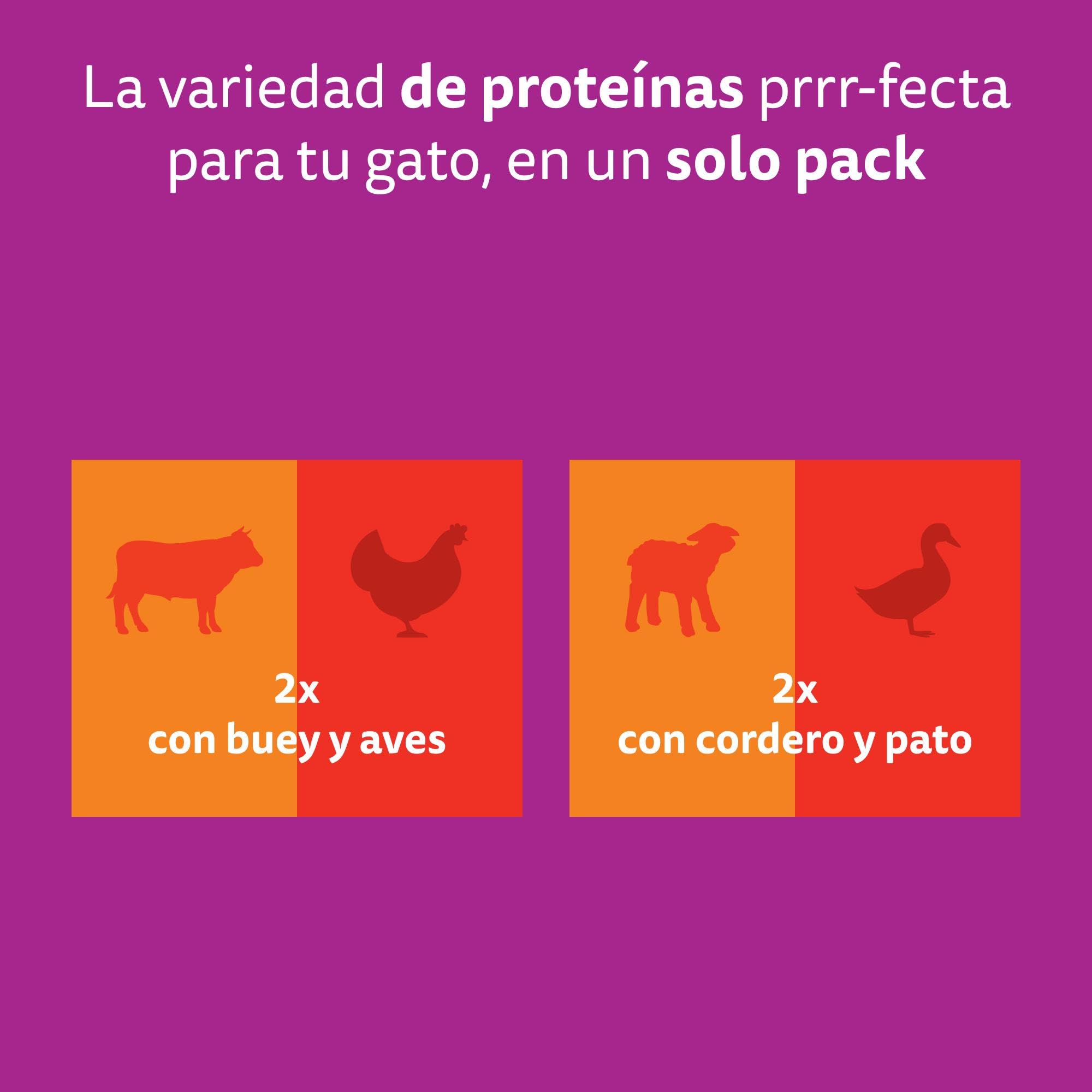 WHISKAS® Duo Comida húmeda en gelatina Gatos Adultos 4x85 g Comb. Clásicas (Paquete de 13) 52 Sobres