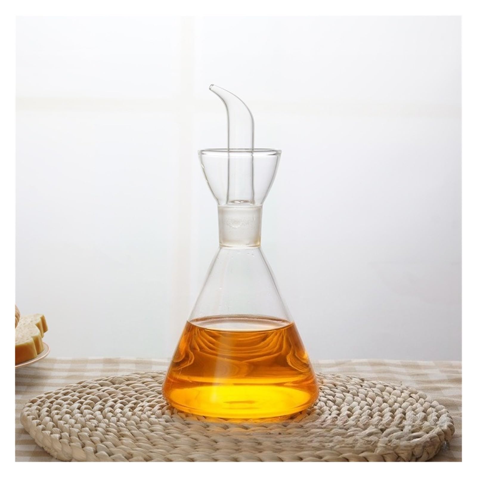 Glas Olkannchen fur Essig Sojasauce Gewurze, auslaufsicher | Fur Ol, Essig, Sojasauce und Gewurze in der Kuche(500ml)