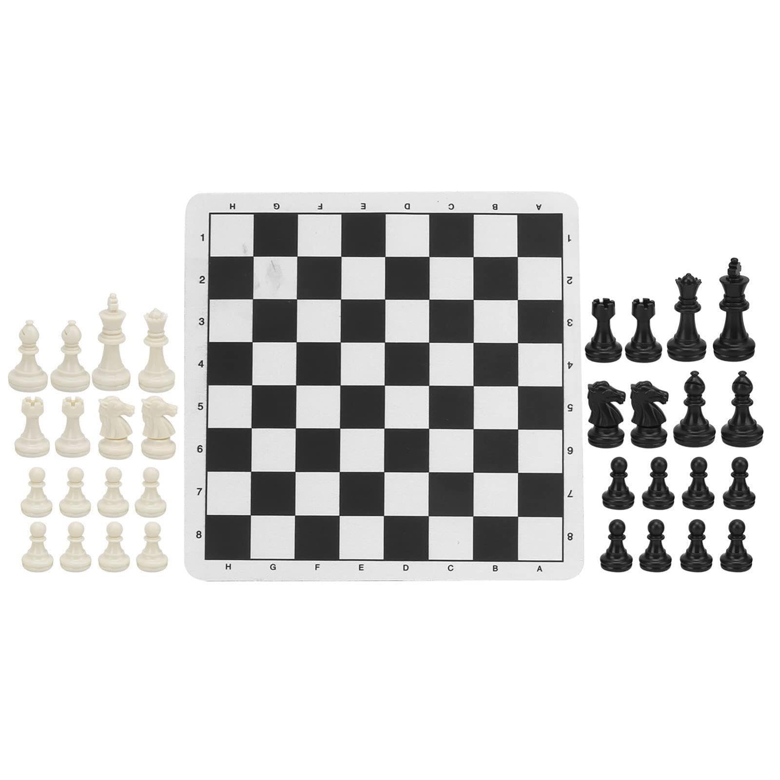 Set di scacchi standard internazionaleScacchiera in pelle | Portatile pieghevole e adatto for giochi e attività ricreative in famiglia all'aperto