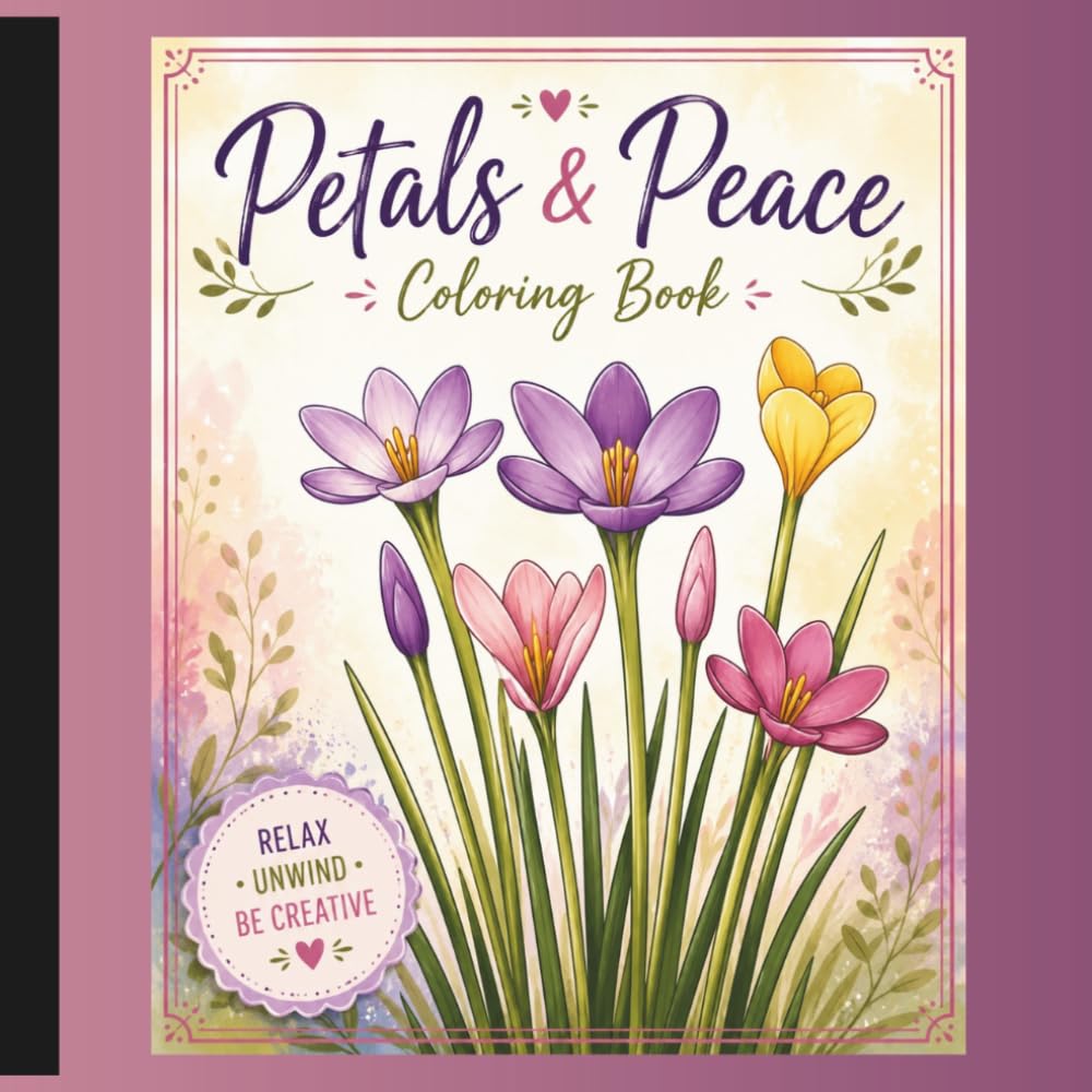 Petals & Peace Coloring Book: A Digital Marketing Coloring Book for Affiliate Markets, Content Creators & Online Entrepreneurs