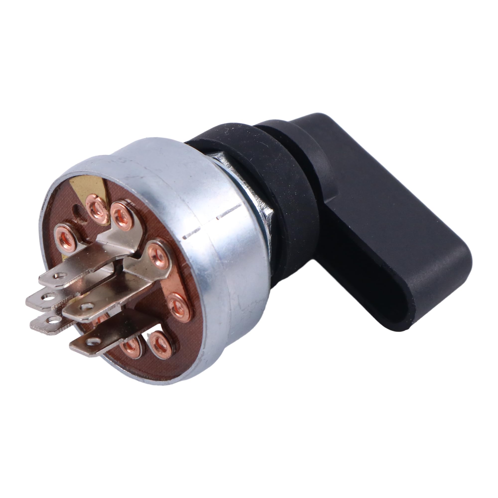 Demfec Switch Starter Ignition Switch, 4 Position, 5 Terminal Compatible with Miller Welder 217680 & 207073 Includes Handle Lever