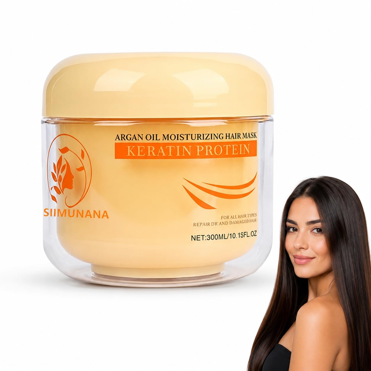 Aomimegel Mascarilla Pelo Original Tratamiento Capilar De Textura Cremosa Para Cabello Encrespado Teñido Y Dañado Mejora La Suavidad Y La Peinabilidad Diaria (2 PCS)