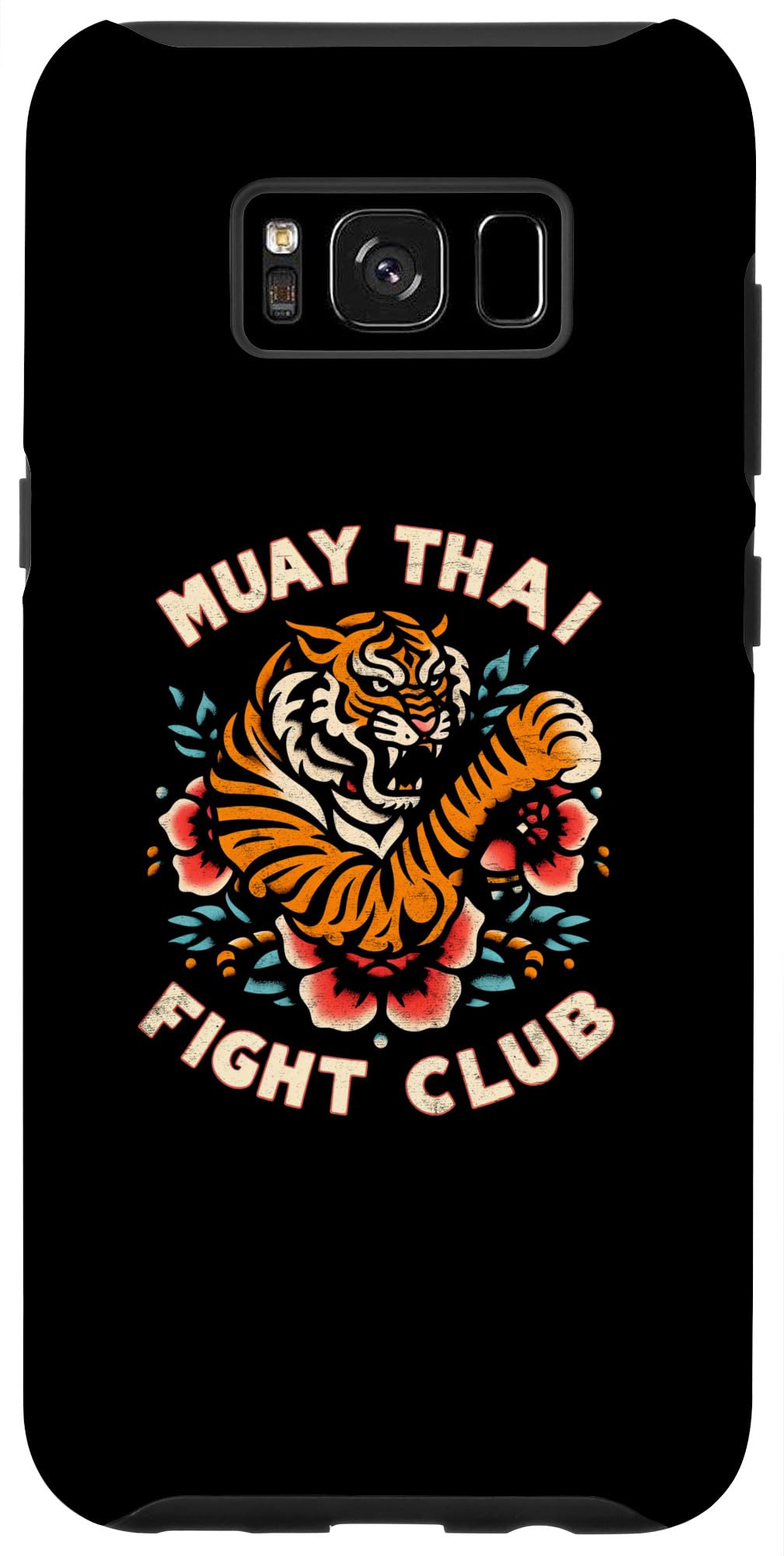 Galaxy S8+ Muay Thai Fighting Tiger Kickboxing MMA Vintage Tattoo Case
