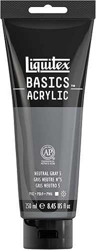 Miniatura 2 de Liquitex - Pintura acrílica BASICS, tubo de 8.5 oz, gris neutro de valor 5
