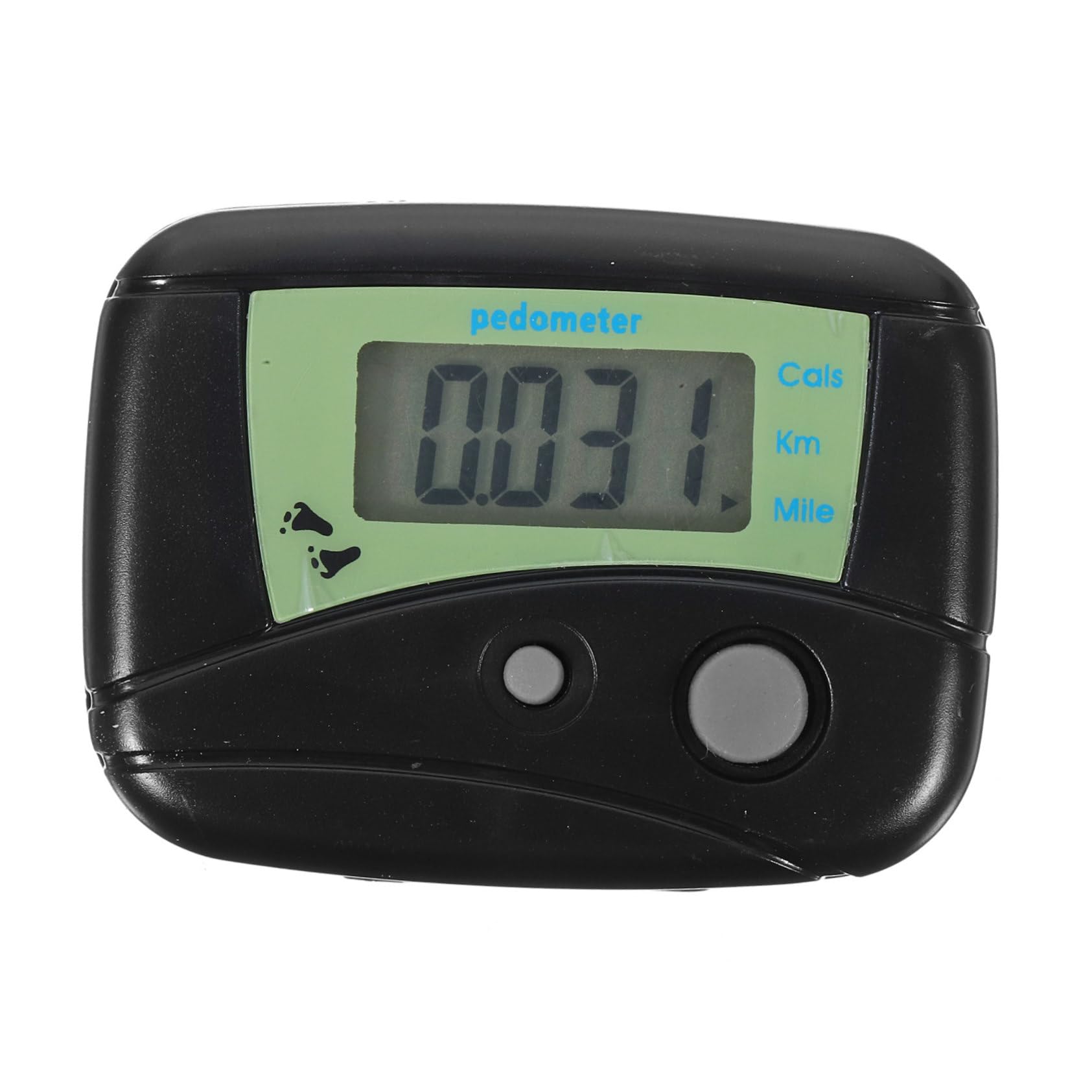 Happyyami Portable LCD Display Digital Pedometer Multi Functional Calorie Counter with Built Pocket Clip for Steps Distance Miles Calories Tracking Black