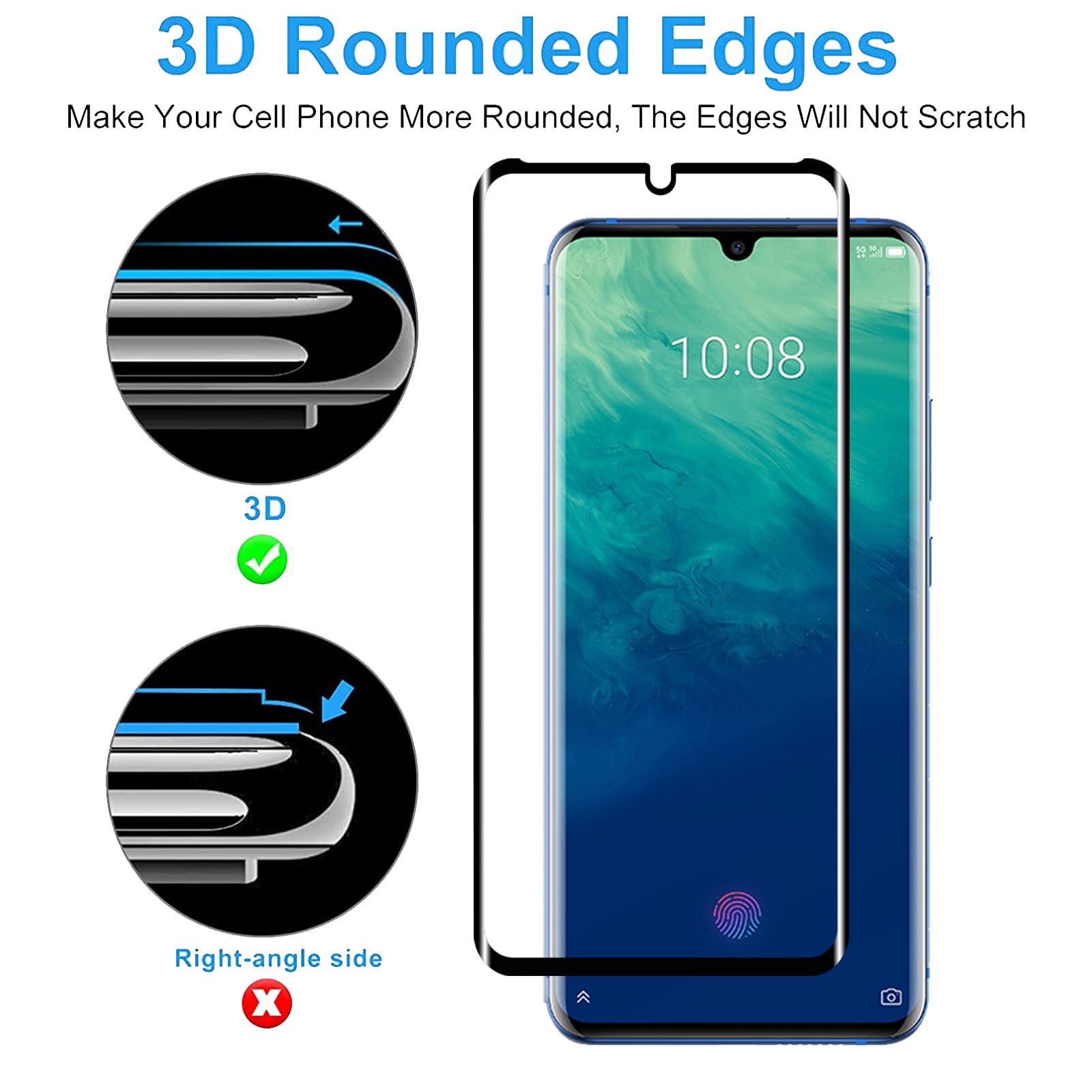 Pellicola Protettiva Privacy Dipos Per ZTE Axon 10 Pro 5G - Anti-Sguardi Su 4 Lati - Made In Germany - 3