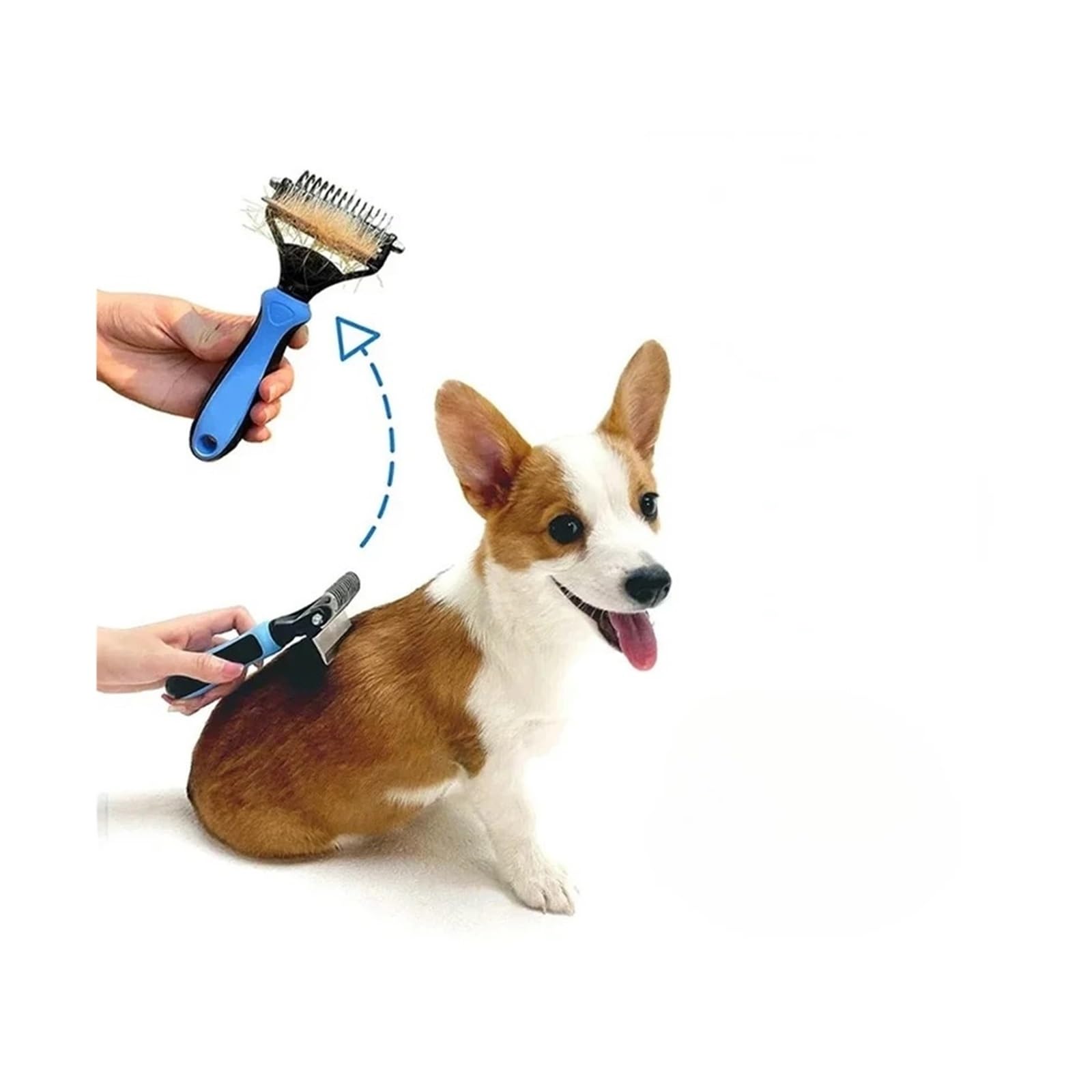 Fellpflegekamm For Haustiere, Entwirrungswerkzeug For Hunde Und Katzen, Feinzahnige Bürste For Entfernen Von Losem Fell Und Verfilztem Haar(Black)