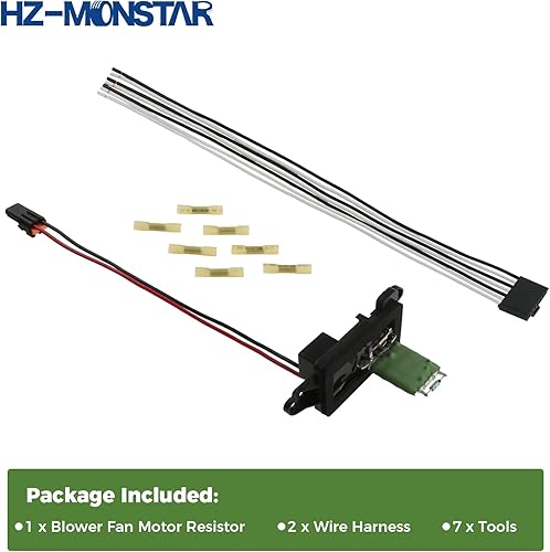 Miniatura 7 de 89019088 Kit de resistencia de motor de soplador HVAC con arnés, compatible con Chevy Silverado Tohoe Avlanche Yukon GMC Sierra Suburban Cadillac