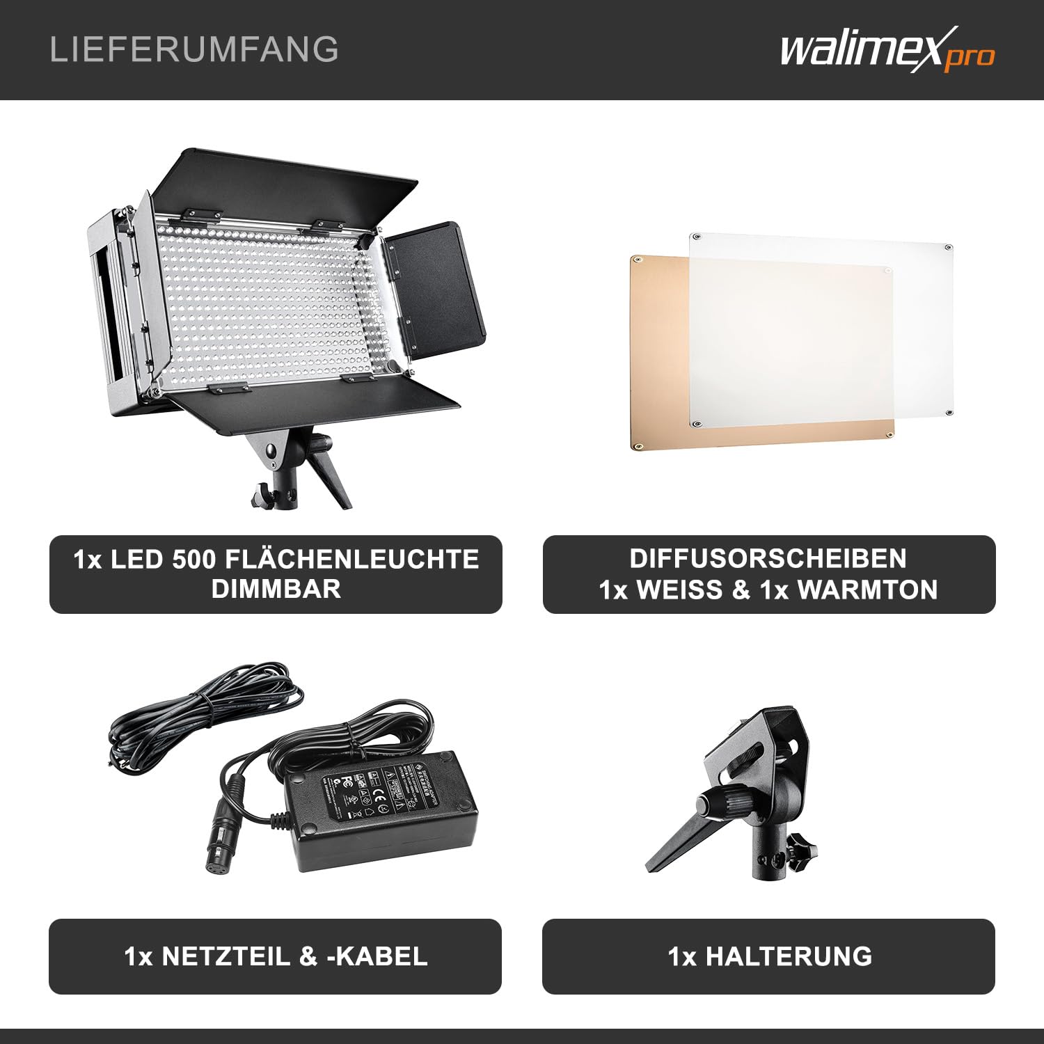 walimex pro LED 500 ściemniana lampa panelowa