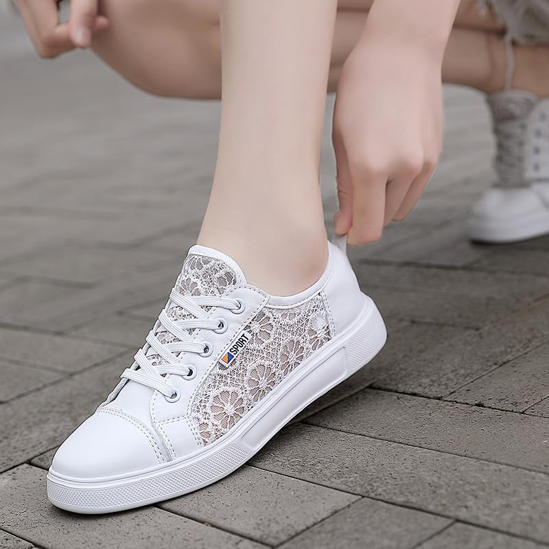 Women's Mesh Lace Fashion Sneakers | Breathable Lace-Up Shoes for Sport & Casual Comfortable Sneakers4