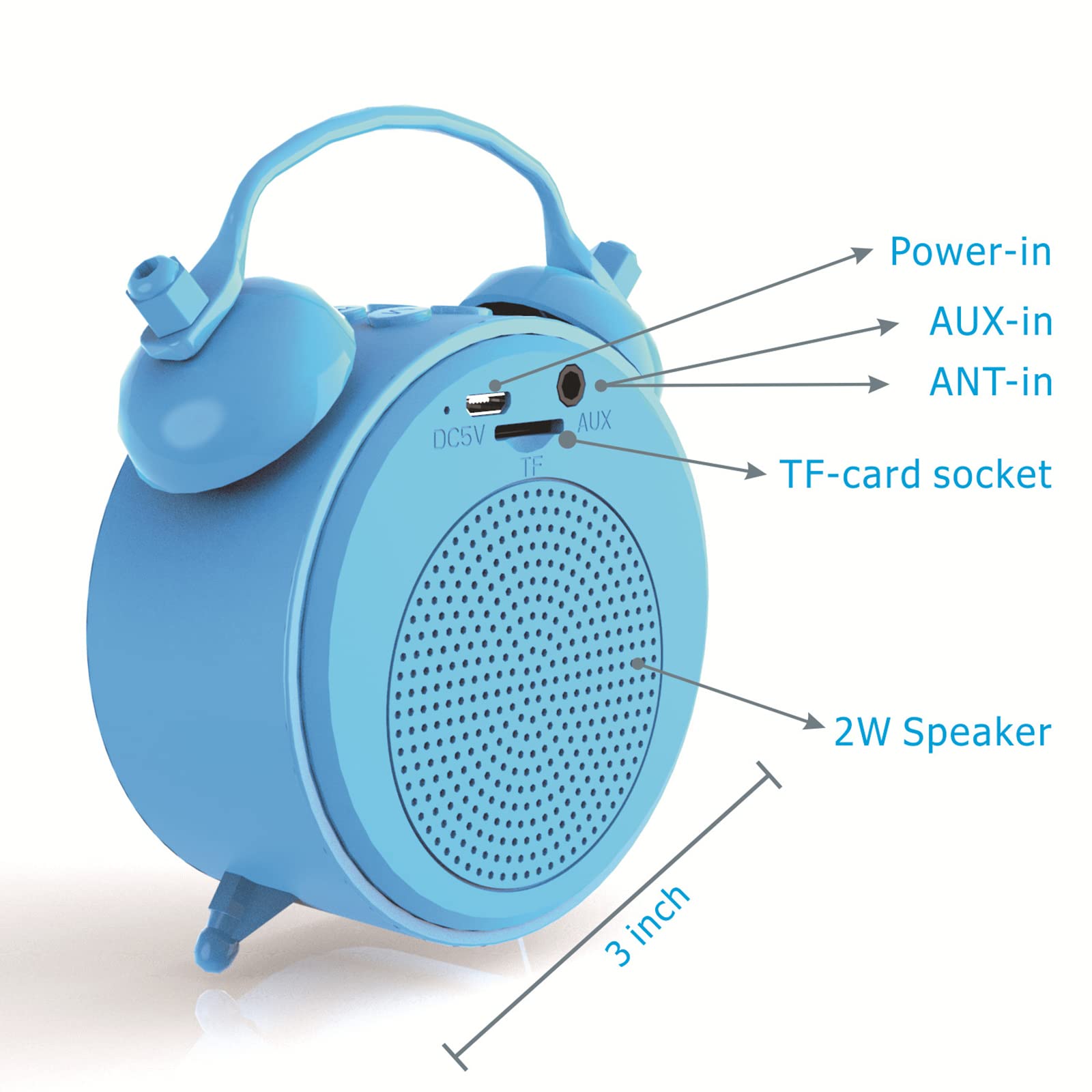 Dab/Dab+ FM Radio avec Bluetooth, LCD Couleur Radio-réveil numérique, avec Fonction de Charge USB, Deux alarmes, Fonction Snooze