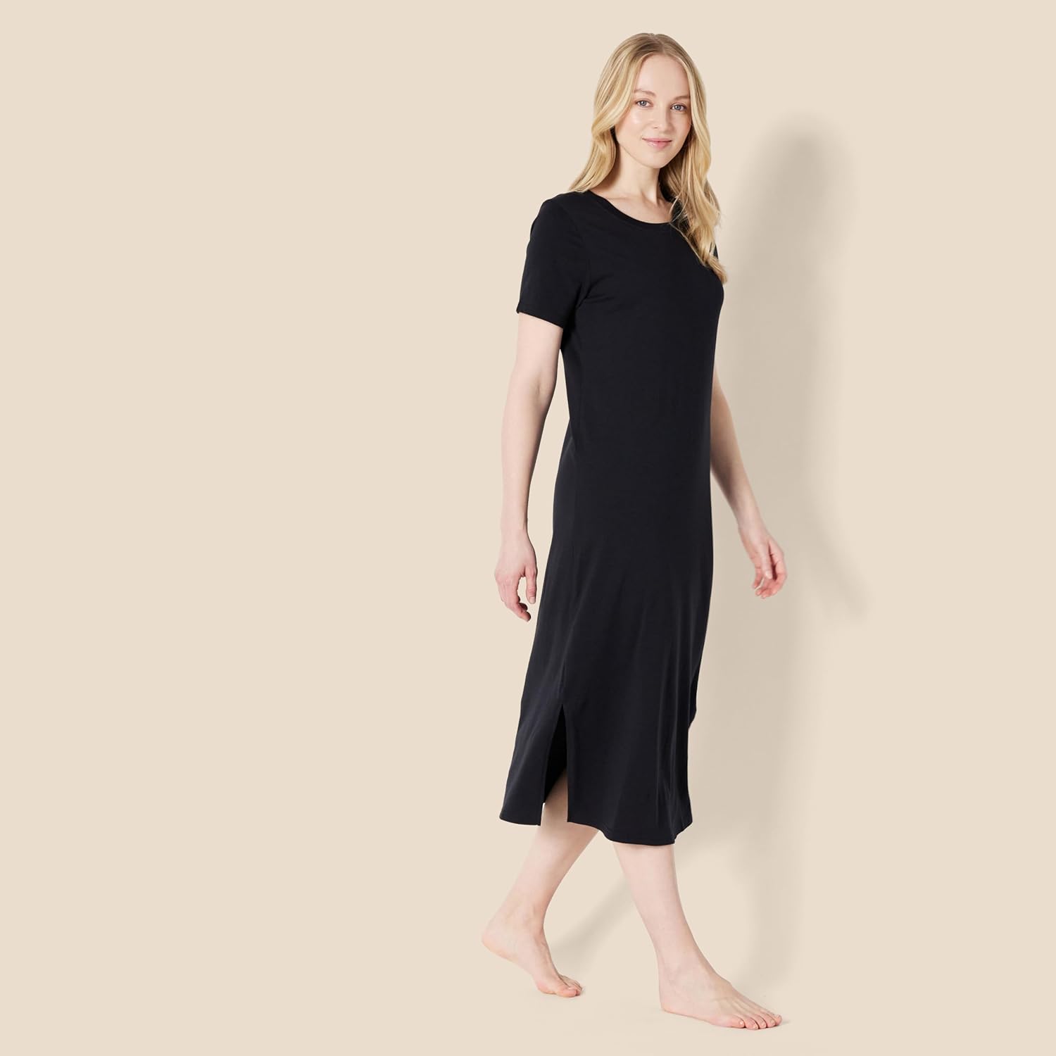 Amazon Essentials Women's Soft Cotton Blend Short Sleeve Sleep Nightgown - Image 5