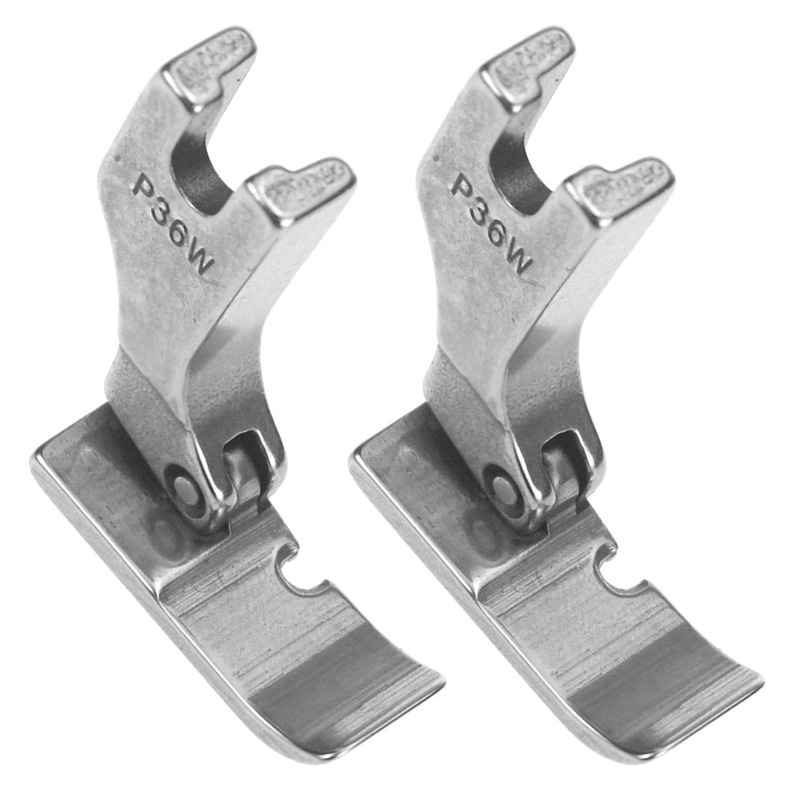 2Pcs Metal Sewing Foot for Flatbed Sewing Machine Multipurpose Presser for Thin/Thick Fabric Left or Right Garment Presser