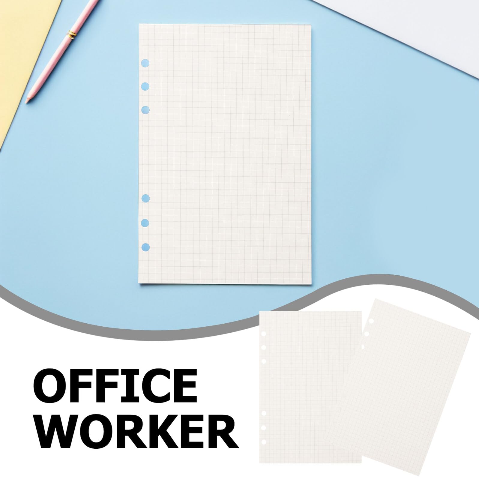225 Stück Notizbuch Ersatzblätter mit Kariertem Raster Lose Einlagen Bindefähiges Papier für Journale Tagebücher Monatsplaner Vielseitige Organizer Nachfüllseiten Reisetauglich