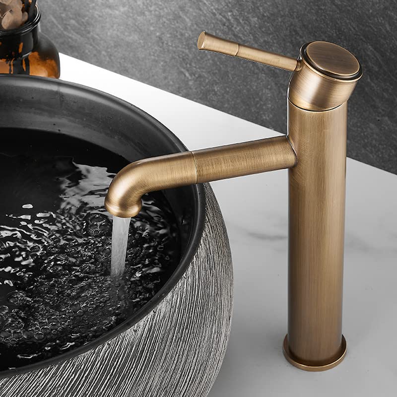 Robinet de lavabo anti-éclaboussures avec bec rotatif noir et mitigeur - 6